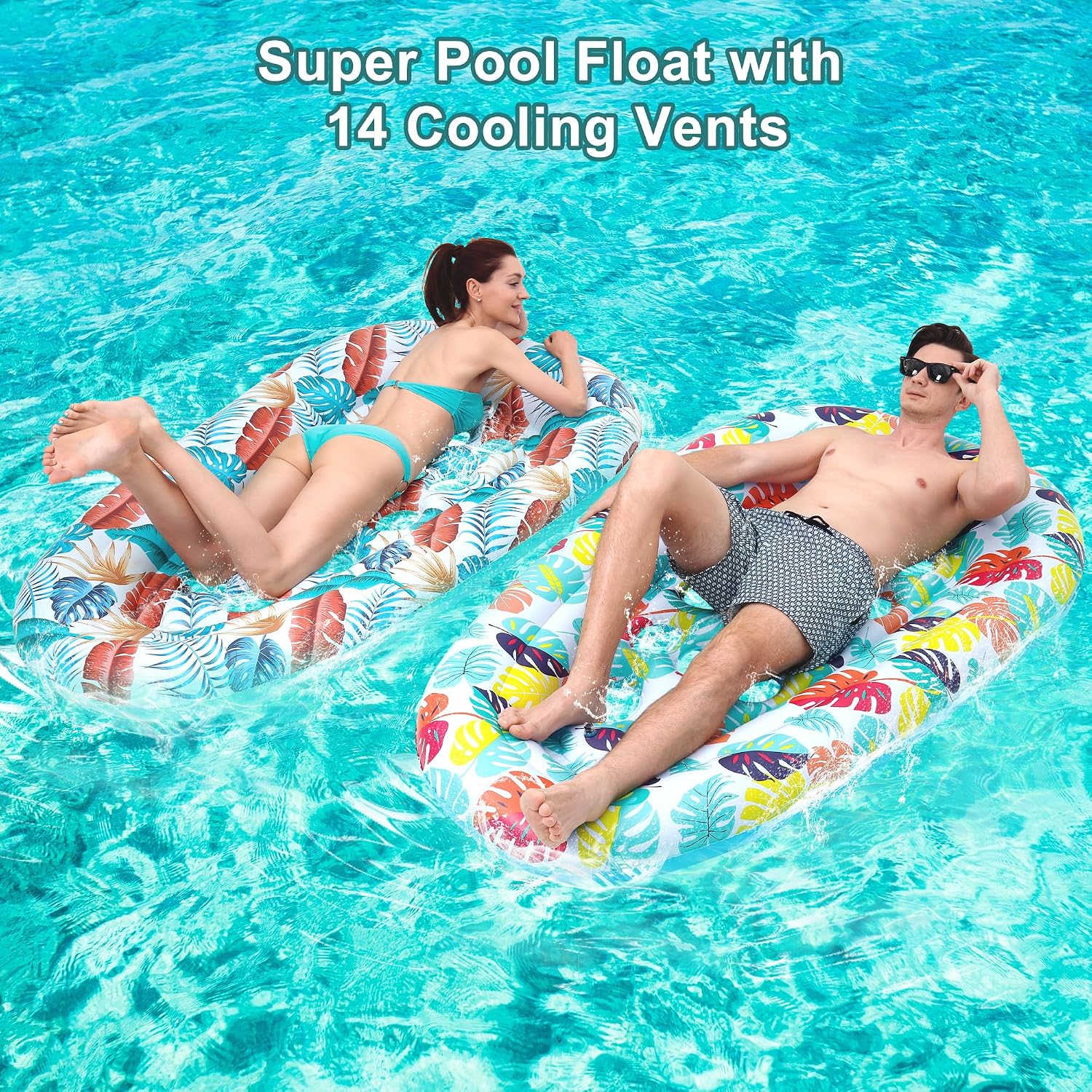 Detalle 2 de 2 Pack Instaywell Extra-Large Pool Floats Lounger for Adults