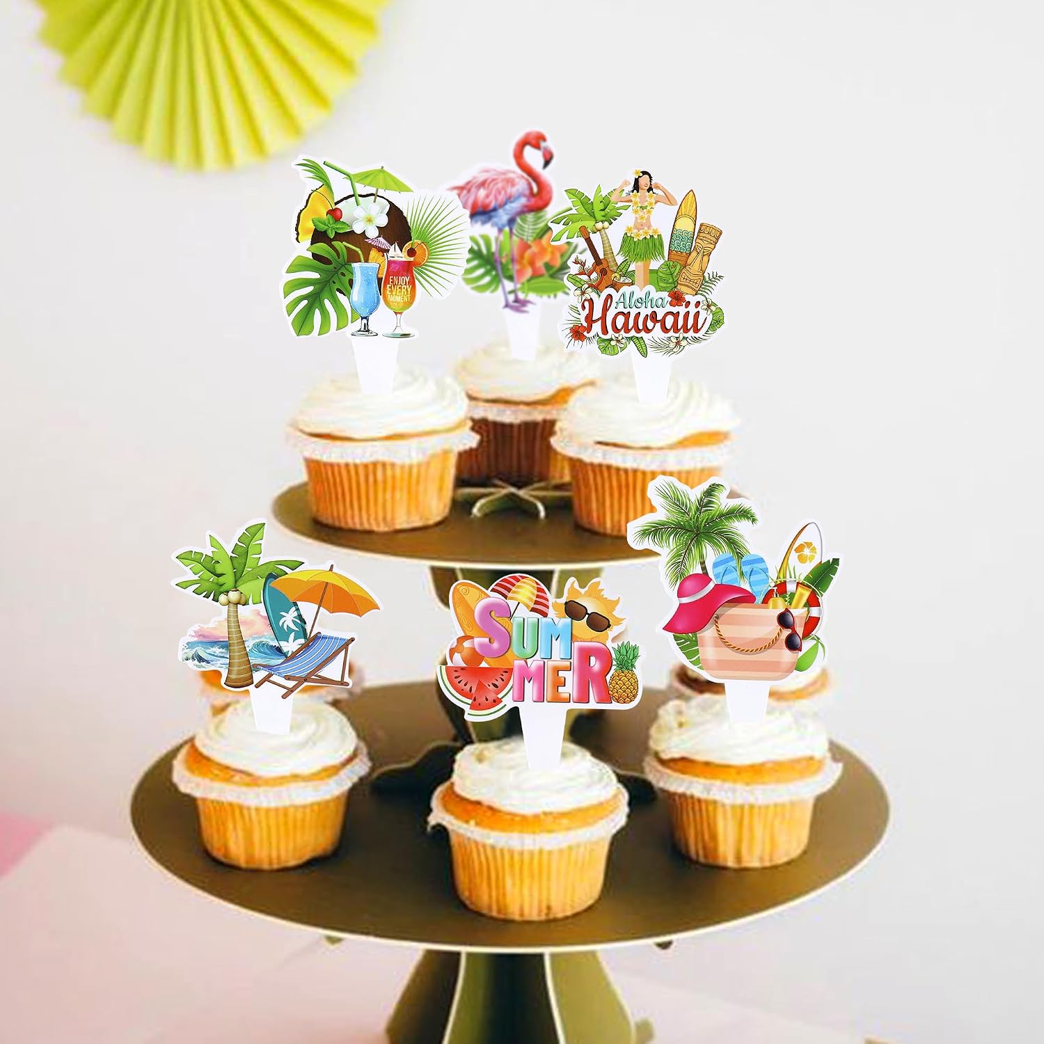Thumbnail 4 de Ercadio Hawaii Cupcake Toppers, 30-Piece Set
