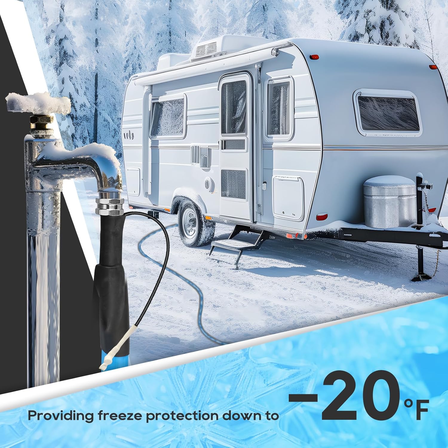 Detalle 2 de RVGUARD Heated Water Hose 15FT for RV