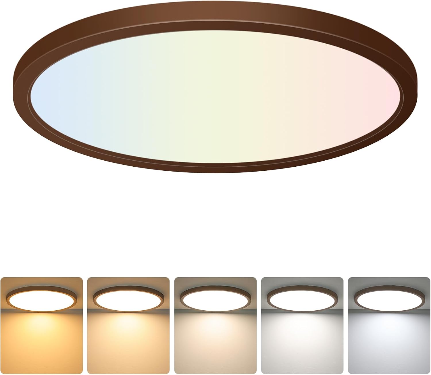 Detalle de Brightever LED Flush-Mount Ceiling Light, 12-Inch