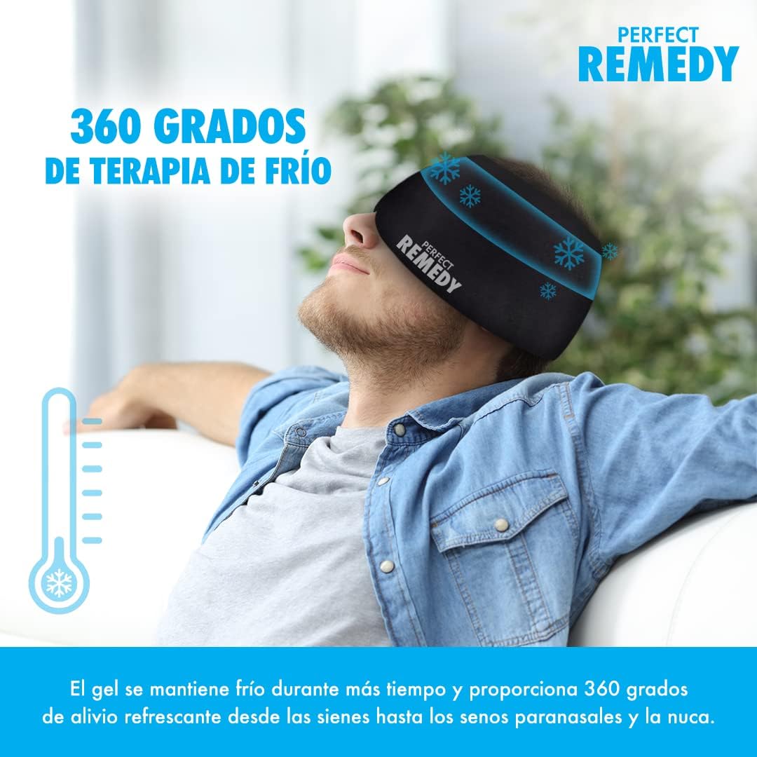 Detalle de Gorro Migraña Medico - Antifaz Gel Frío para Dolor y Ojeras 🧠