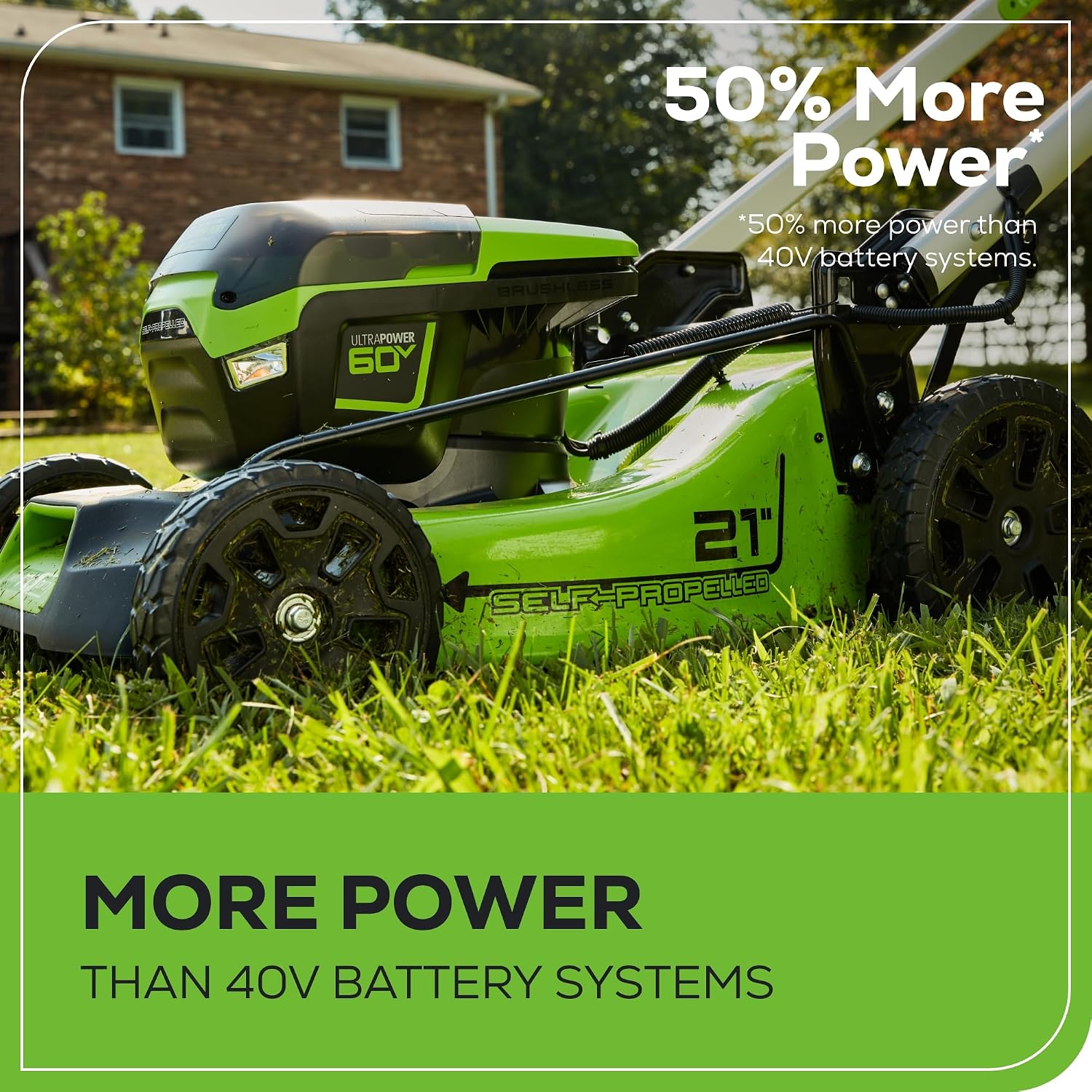Detalle de Greenworks Self-Propelled Lawn Mower 21in