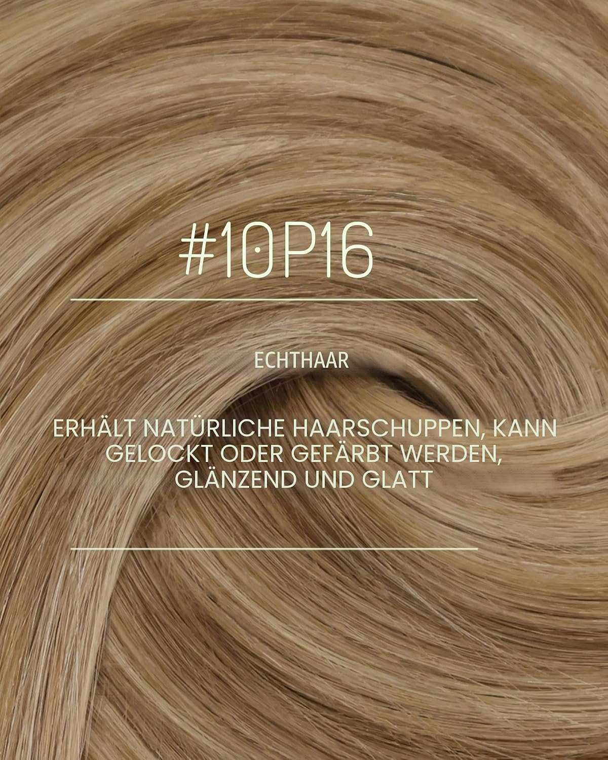 Detalle de RUNATURE Clip-in Extensions Echthaar Braun Highlight Blond 45 cm – 3 Stück 50 g