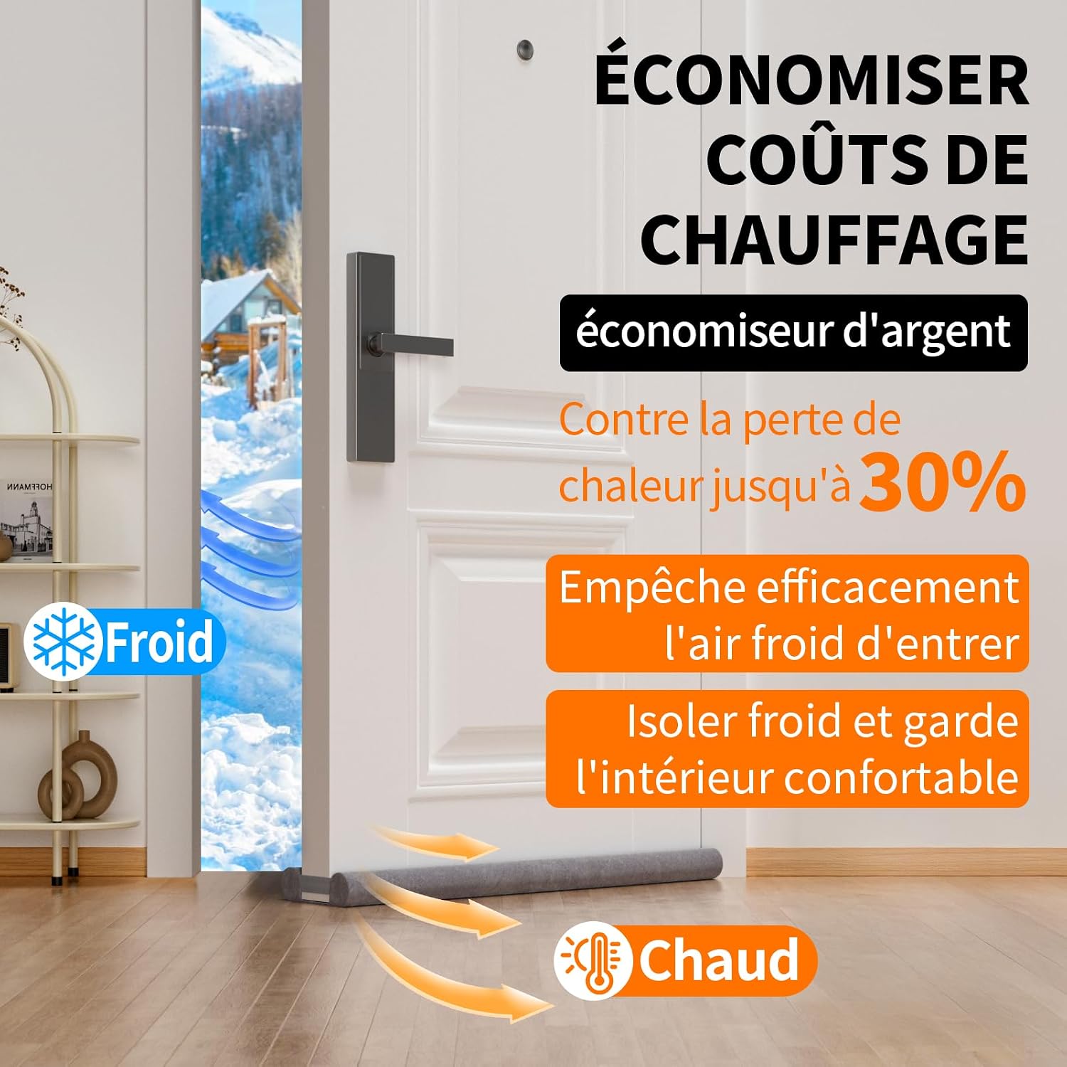 Thumbnail 4 de BKSAI Boudin de Porte isolant double 60-75 cm