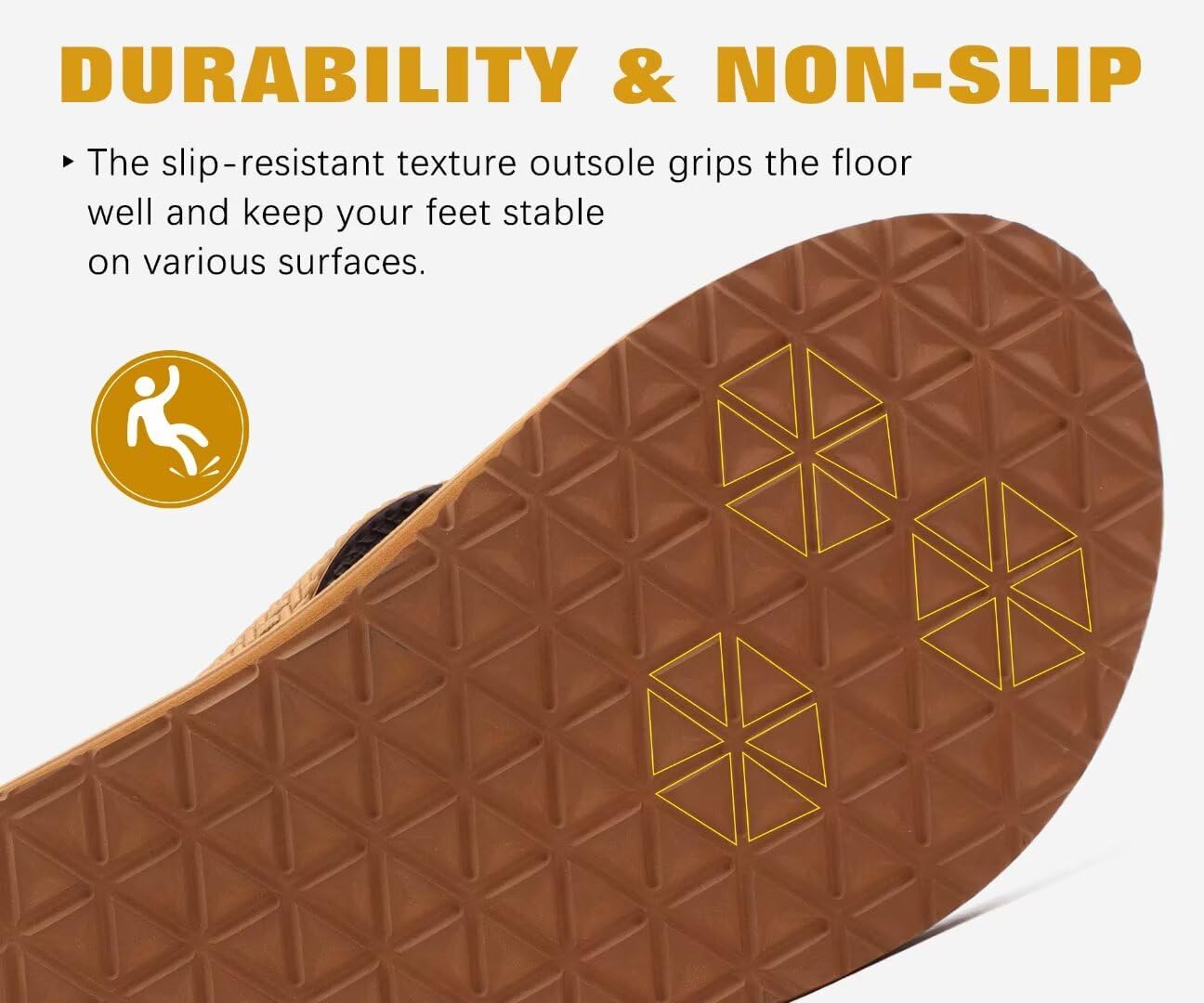 Detalle de KuaiLu Leather Arch Support Flip Flops for Men