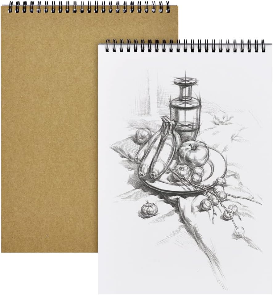 Detalle de OFFCUP Skizzenbuch A5-schetsboek, 160 g/m², spiraalbinding, set van 2