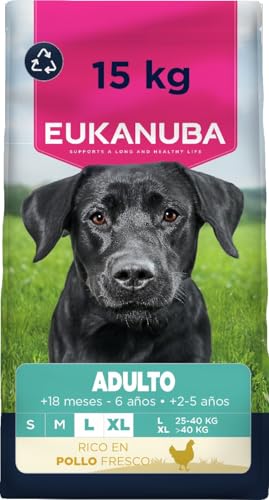 Detalle de Eukanuba Alimento Seco Premium para Perros Adultos de Razas Grandes (Pollo Fresco) – 15 kg