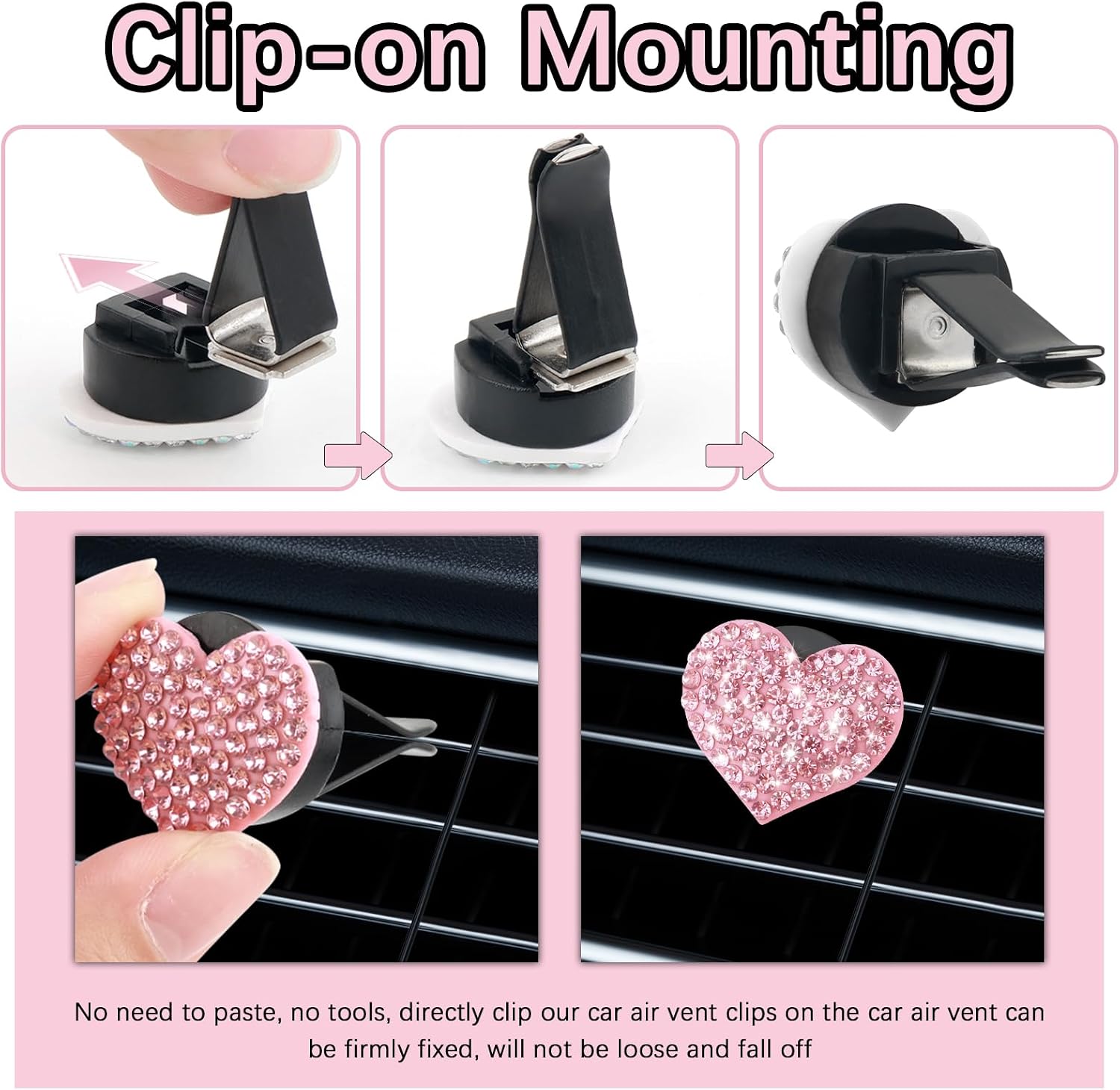 Detalle de Car Vent Clips with Rhinestones