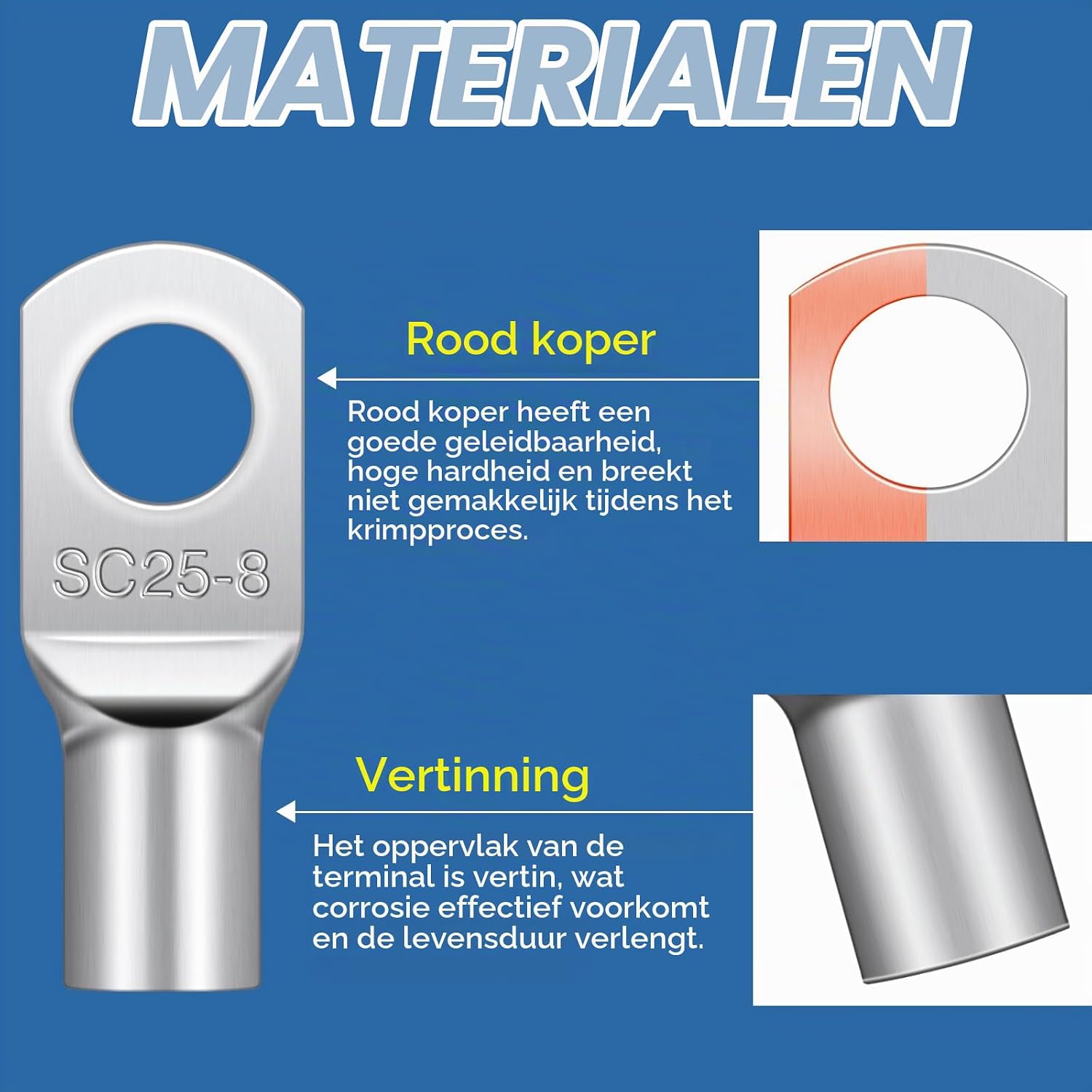 Thumbnail 3 de Hanibos E7019 SC25-6 buiskabelschoenen 25 mm² met M6-ring