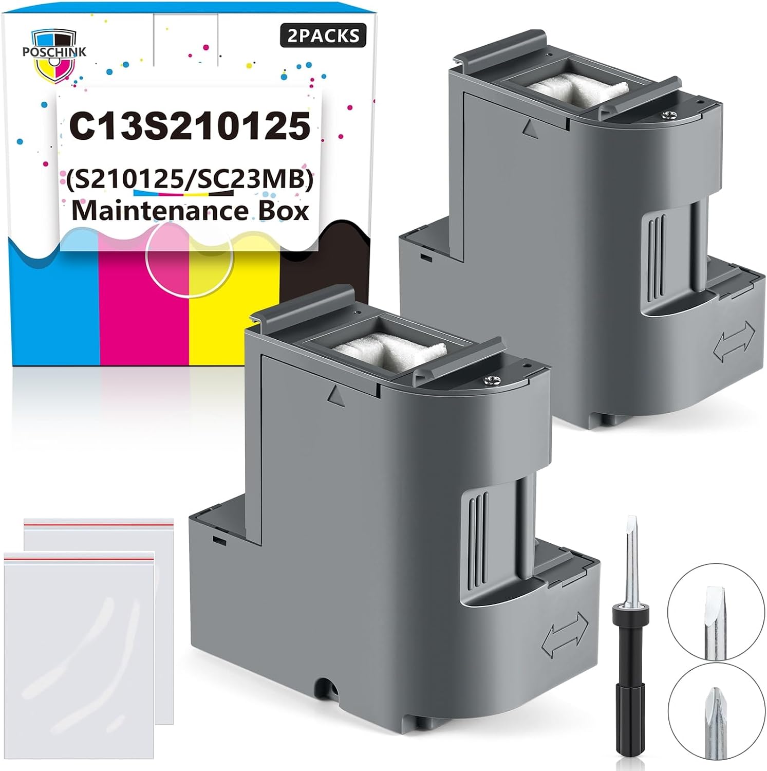 Detalle de Poschink Waste Ink Collection Unit Tank Replacement for SAWGRASS SG500 SG1000 SG400 SG800 Printers