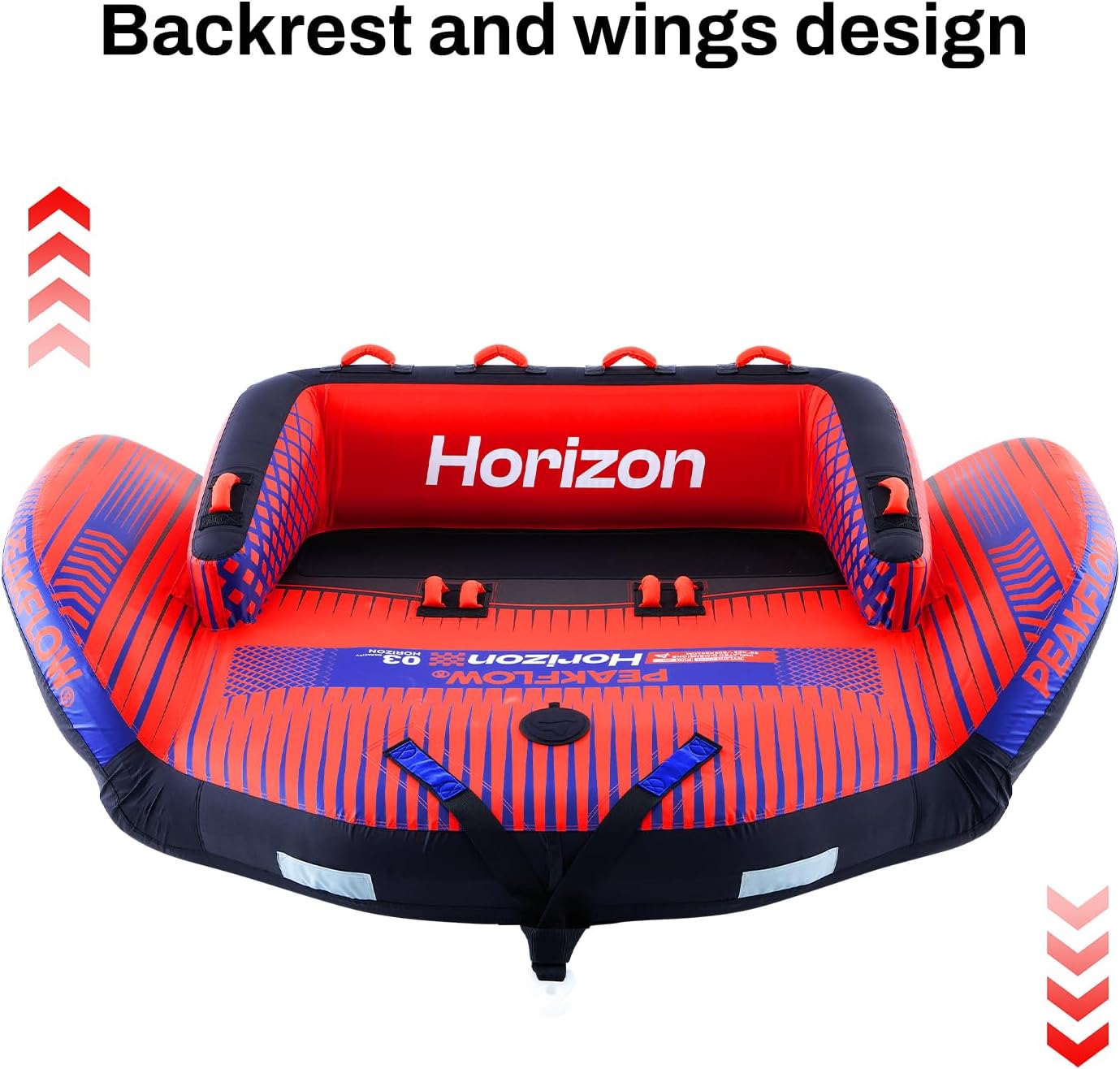 Detalle 2 de PEAKFLOW Towable Tube: 1–3 Person, Premium PVC/840D Nylon Build, Dual Tow Points