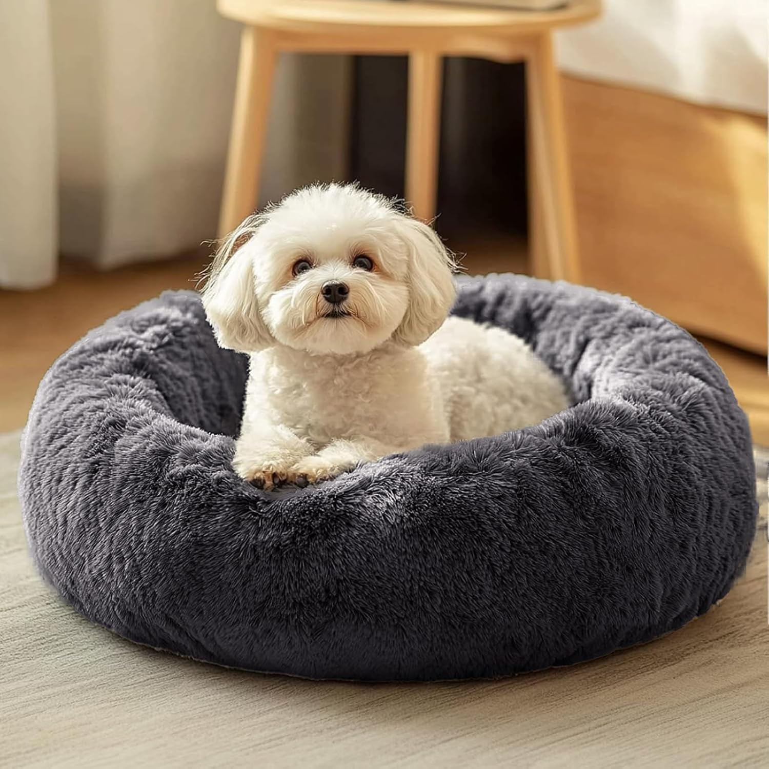 Detalle de JOLLYVOGUE Donut Dog Bed 20-inch