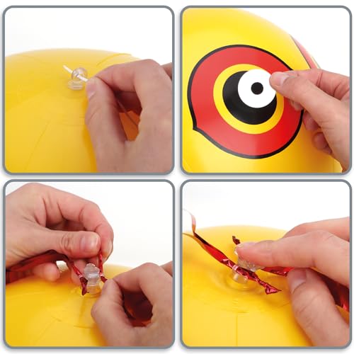 Thumbnail 6 de COM-FOUR® 4x palloncino repellente per uccelli – spaventapasseri con occhi finti