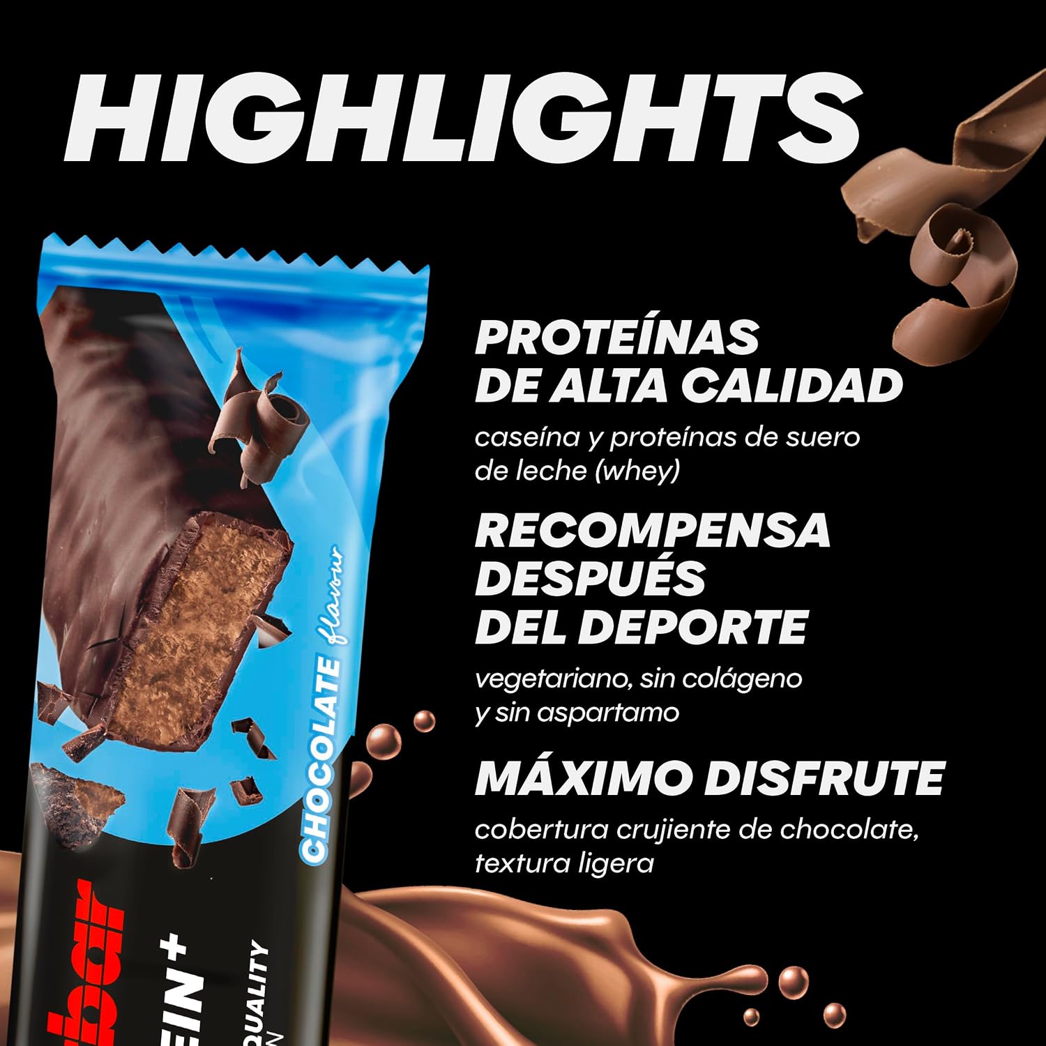Detalle 2 de PowerBar Protein Plus 30% Chocolate, 15 Barras - Alta Proteína 💪