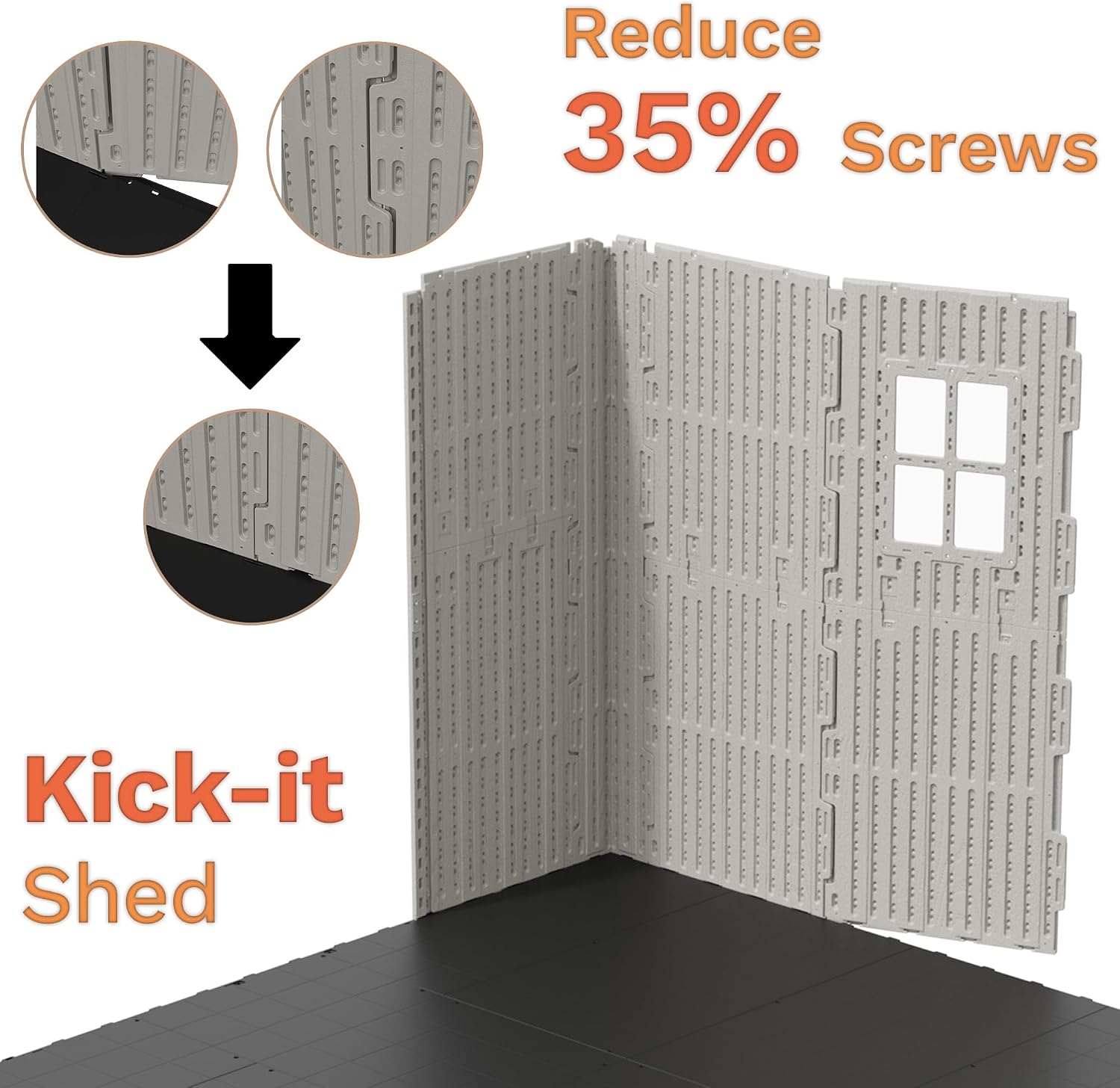 Detalle 1 de Devoko Resin Storage Shed 10x10 FT