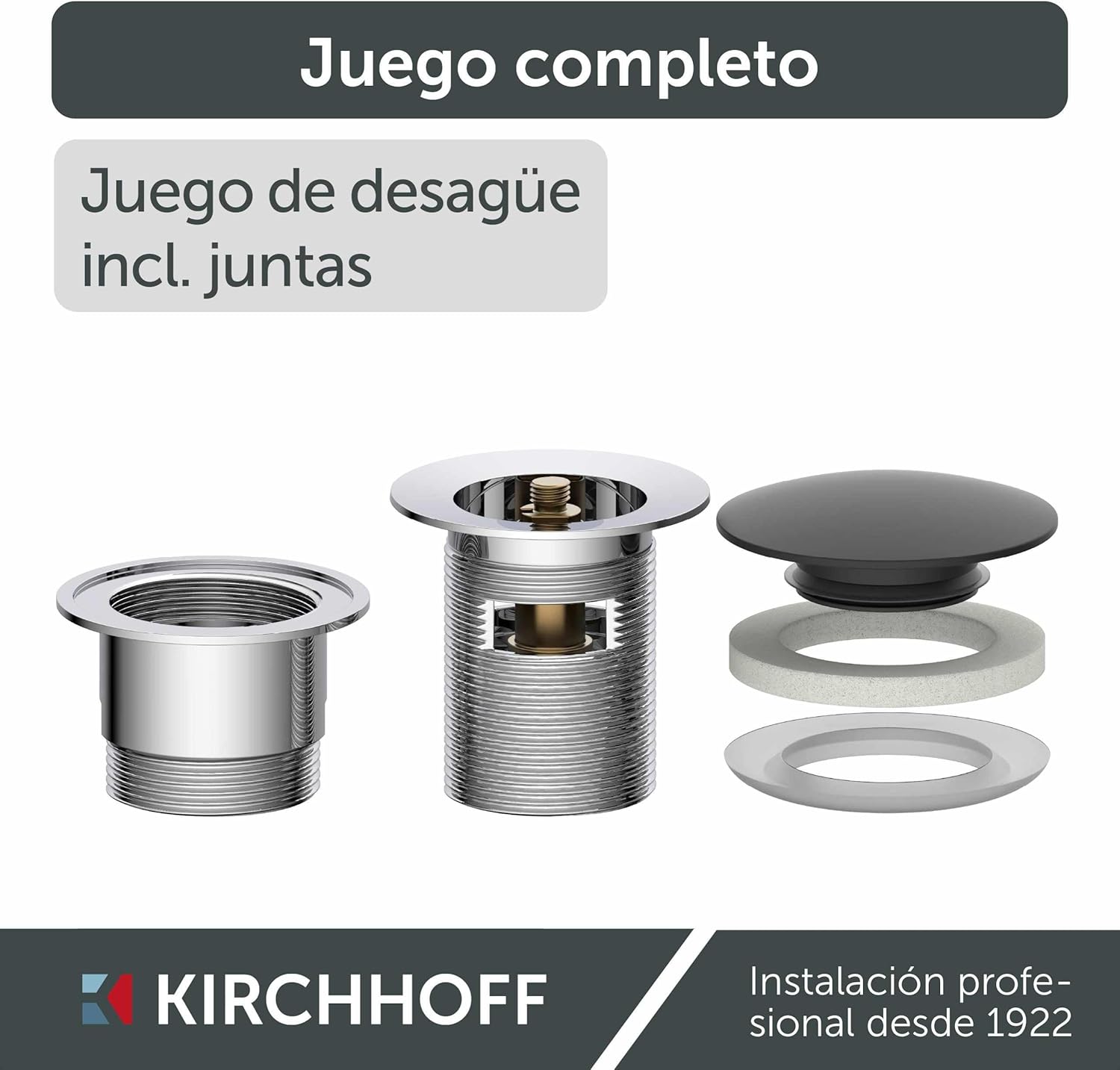 Thumbnail 5 de KIRCHHOFF Tapón Universal para Lavabo Pop Up 98807420 🚰