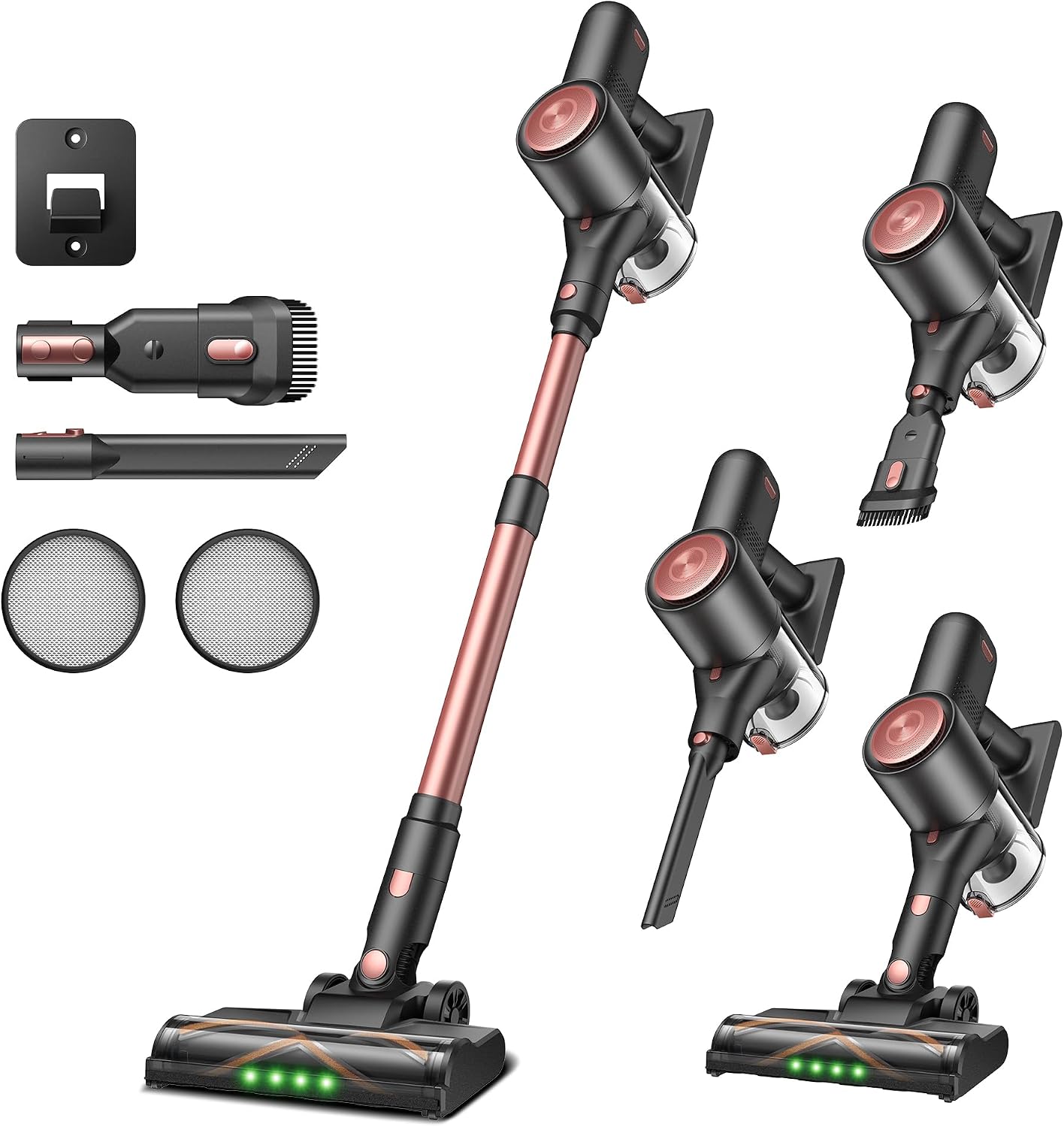 Detalle de Vexilar V10Pro aspirapolvere senza fili 45.000Pa, 45 min, scopa elettrica ultraleggero con luce LED e batteria removibile