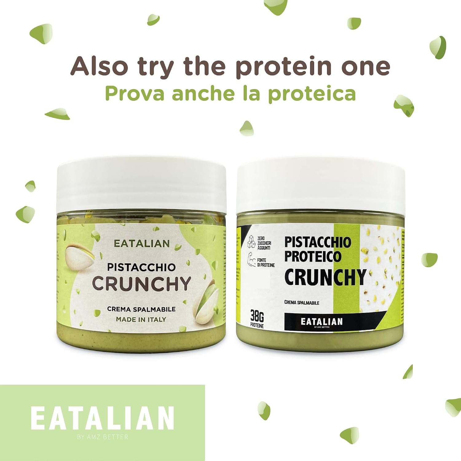 Thumbnail 7 de EATALIAN by AMZ BETTER Crema de Pistacho Crunchy 500g 🍈