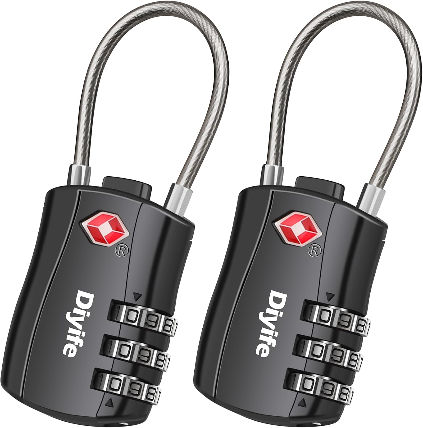 Diyife TSA Luggage Locks 3-digit combo pack 🔒