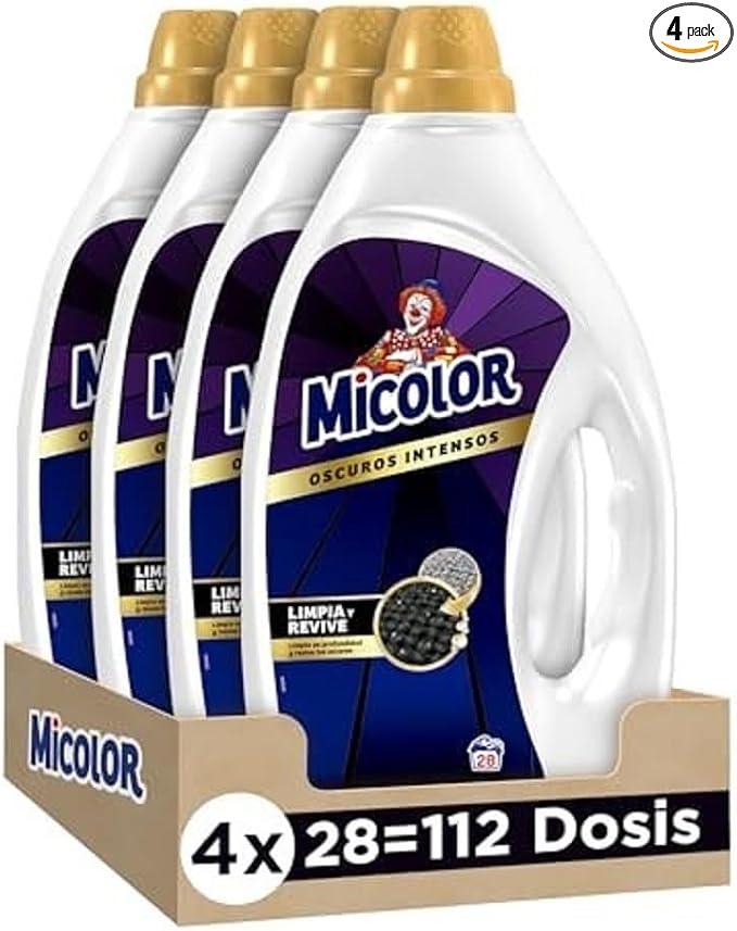 Detalle de Micolor Gel Oscuros Intensos para Lavadora, 1.4L (4 Uds.)
