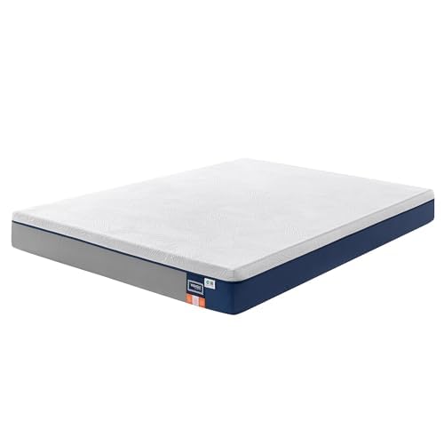 VASAGLE Colchón 135 x 190 cm RMZ126QZ01: 7 zonas, espuma viscoelástica con gel y funda lavable