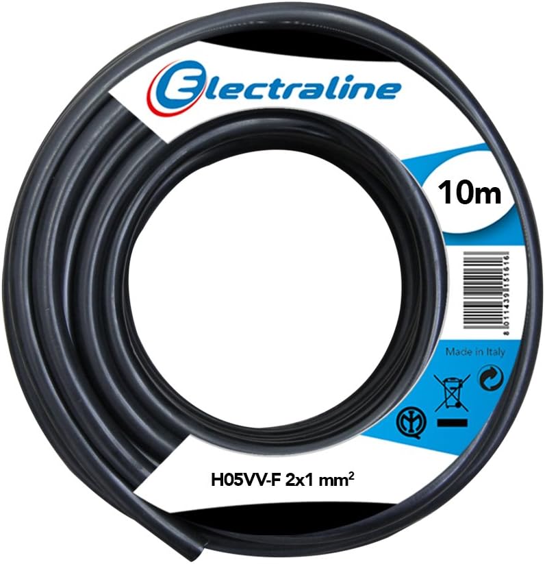 Thumbnail 2 de Electraline 11421 Cavo Prolunghe 10 m 2x1 Bianco