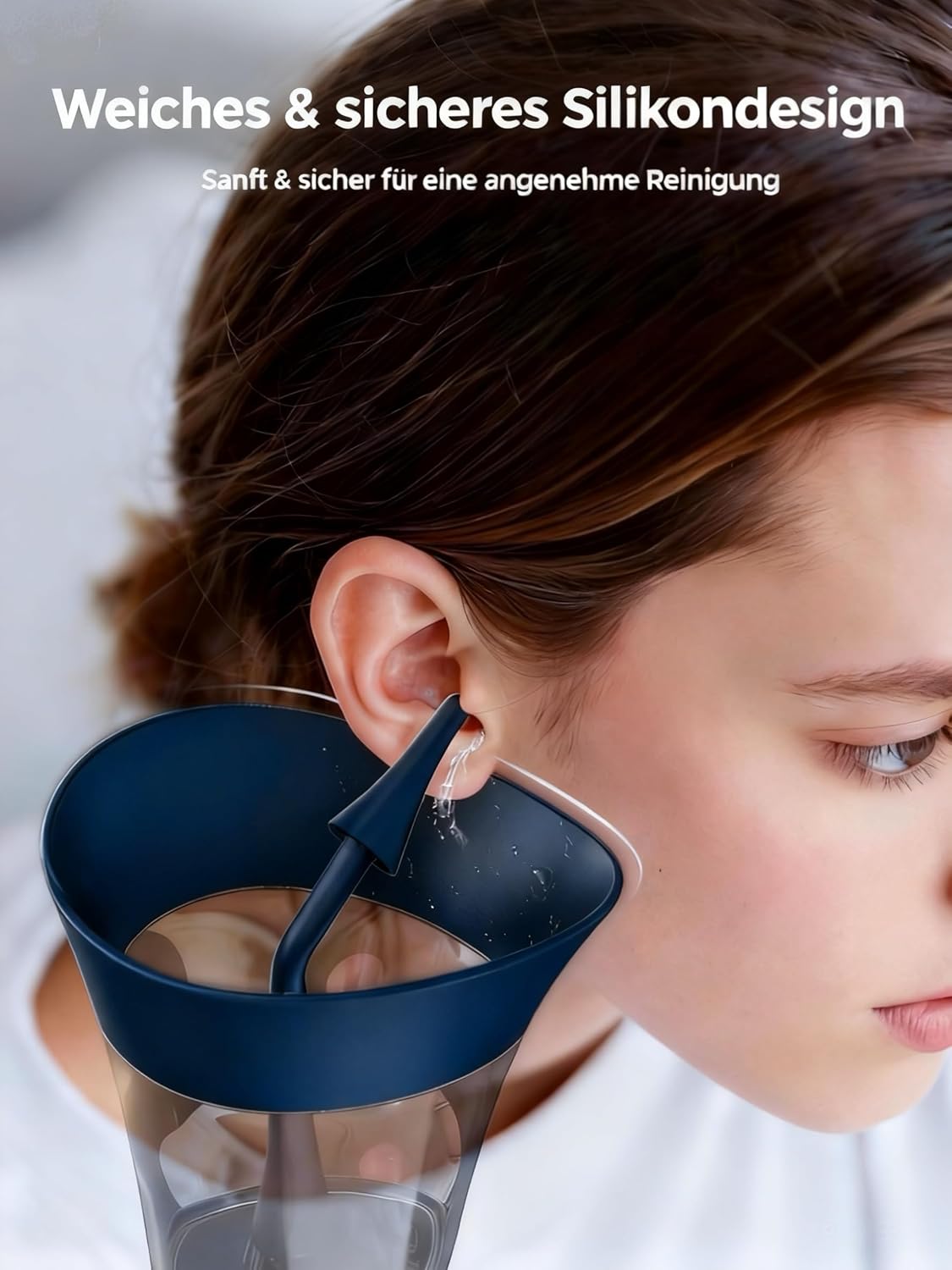 Detalle 2 de KAUGIC Manuelles Ohrspülgerät – sanfte, einstellbare Reinigung mit 2-in-1-Tanksystem