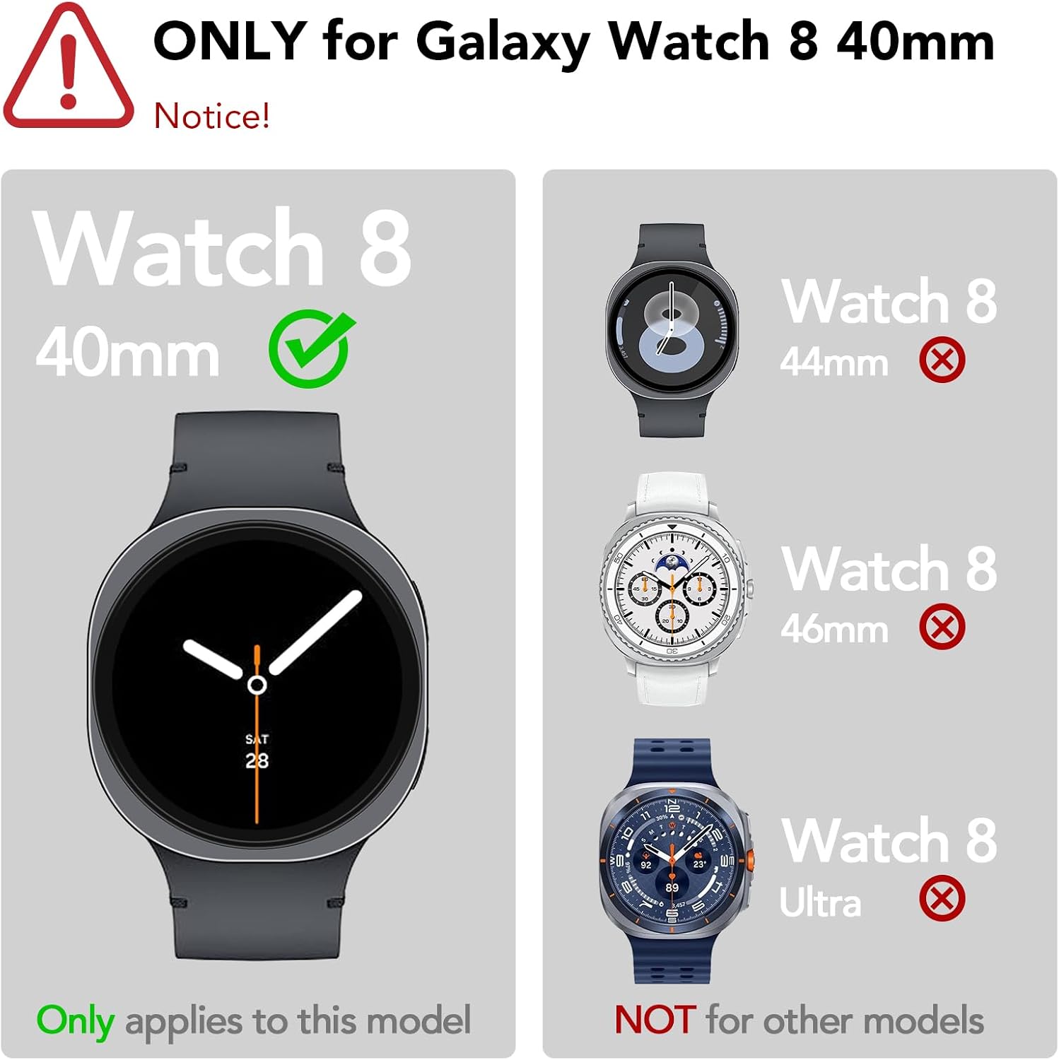 Detalle 2 de SPGUARD Galaxy Watch8 40mm Screen Protector 4-Pack