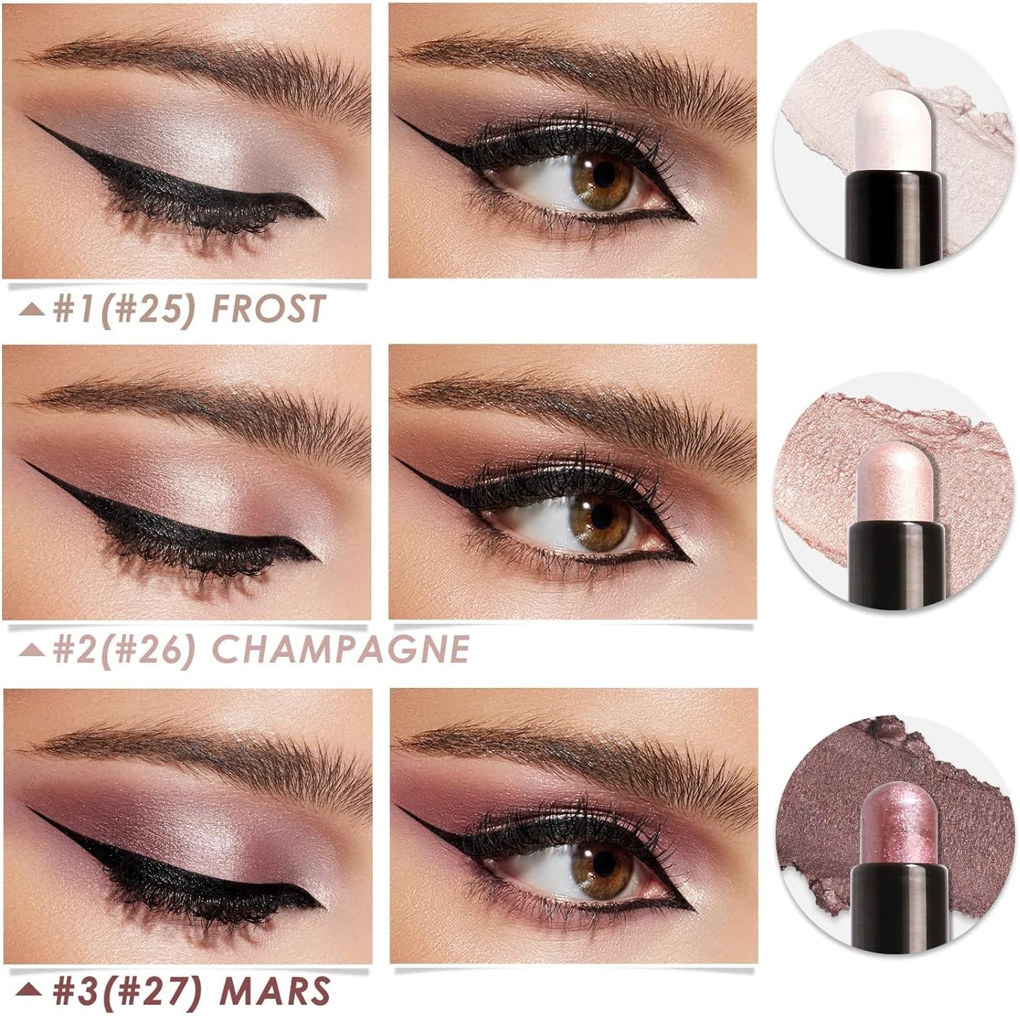 Detalle de Ombretto Occhi Stick Matte: Set di matite ombretto cremose per look facili e dallo stile definito