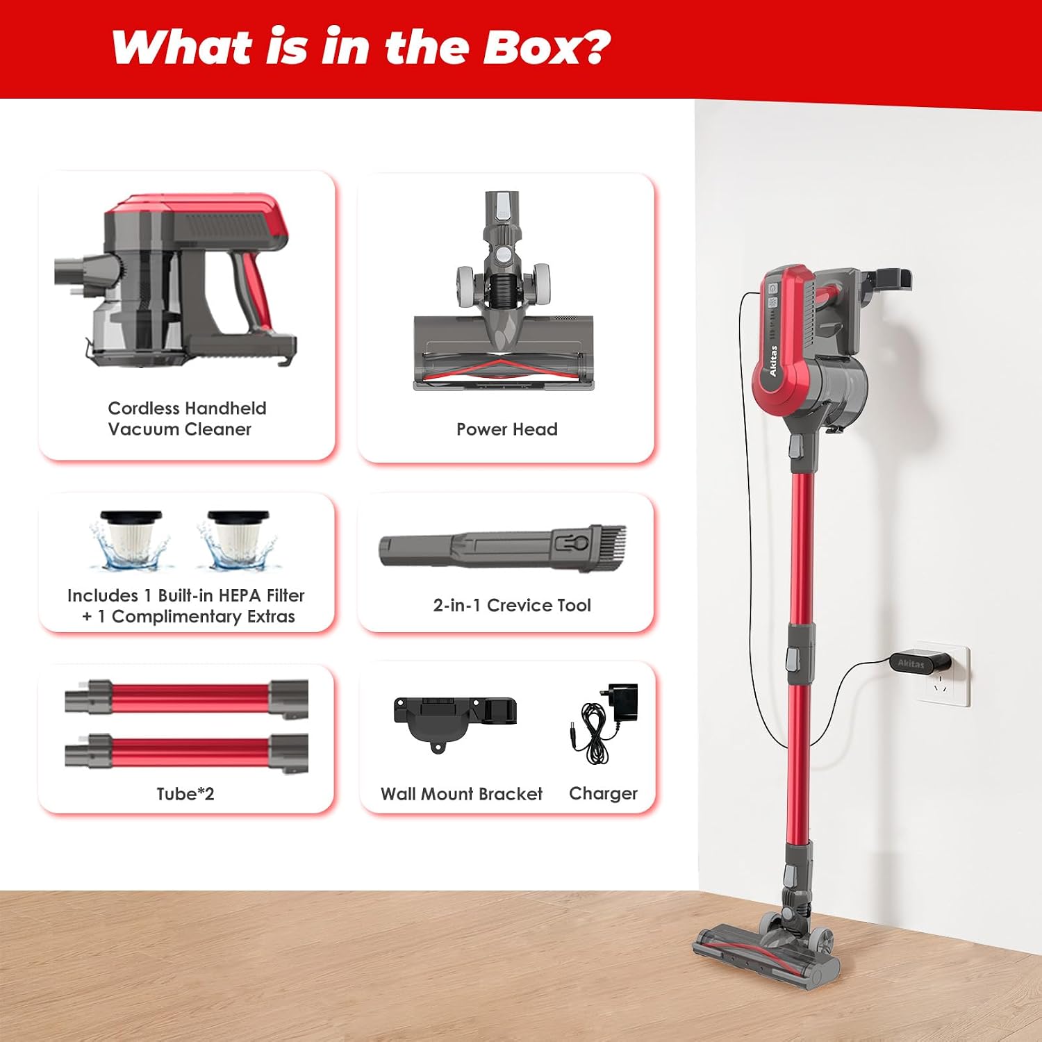 Thumbnail 6 de Akitas V10A 60 min cordless vacuum cleaner