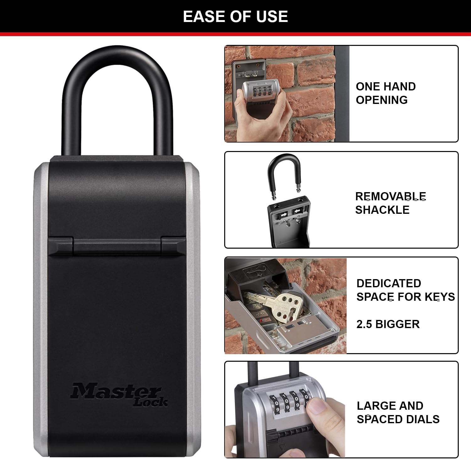 Detalle 2 de Master Lock Key Safe with New Innovative Design – Large Capacity, High Security