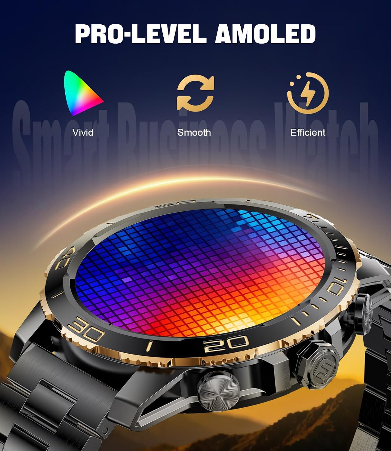 Detalle 2 de LIGE Smart Watch for Men with LED Flashlight