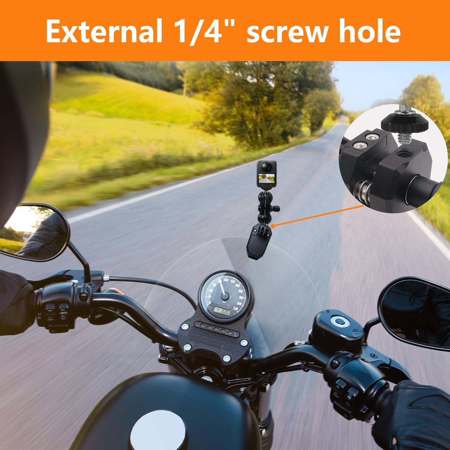 Thumbnail 4 de HAFOKO Motorcycle Windshield Camera Mount for GoPro