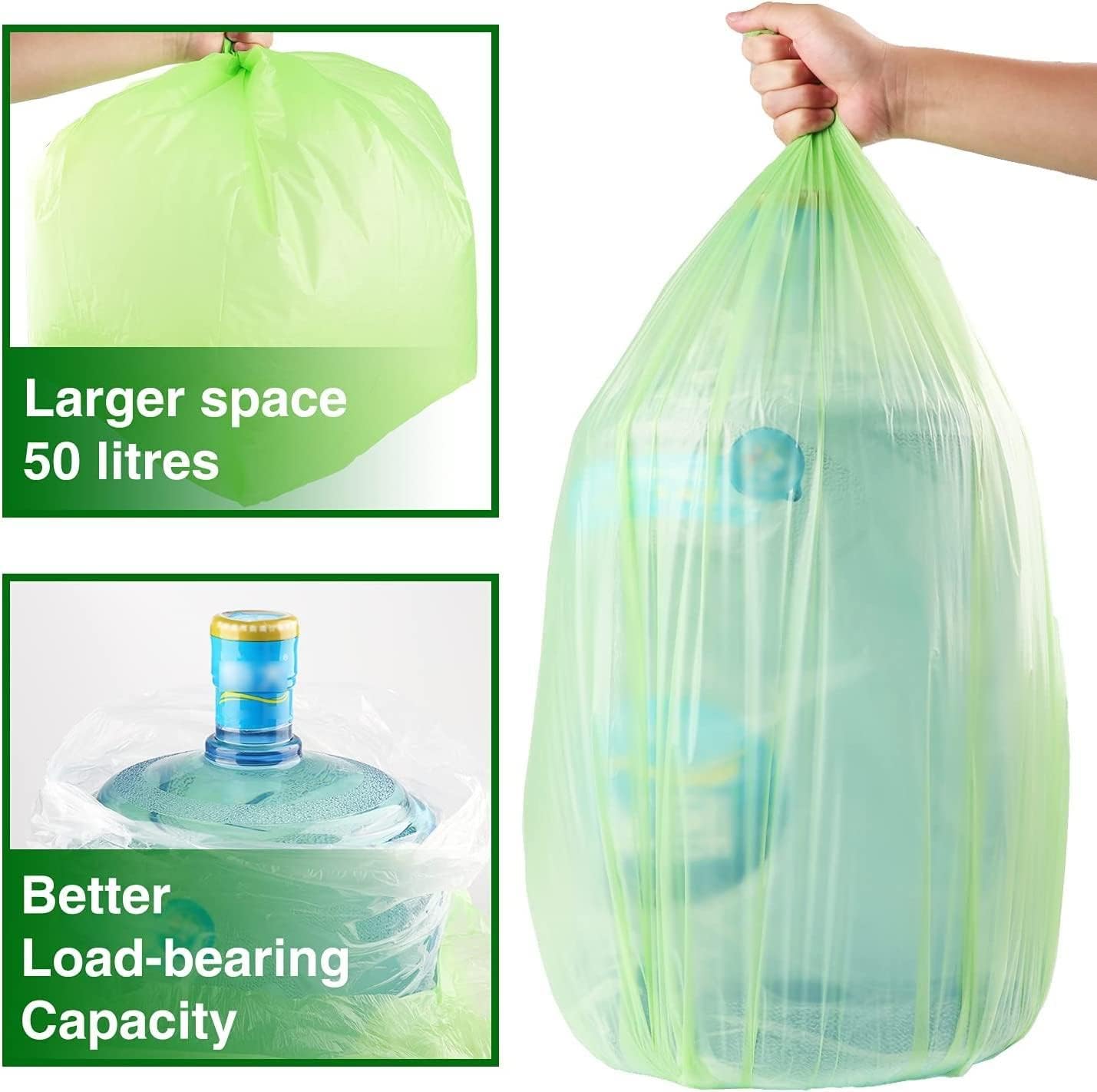 Thumbnail 2 de Biodegradable Bin Liners 50 Litre, 80 Pack 🗑
