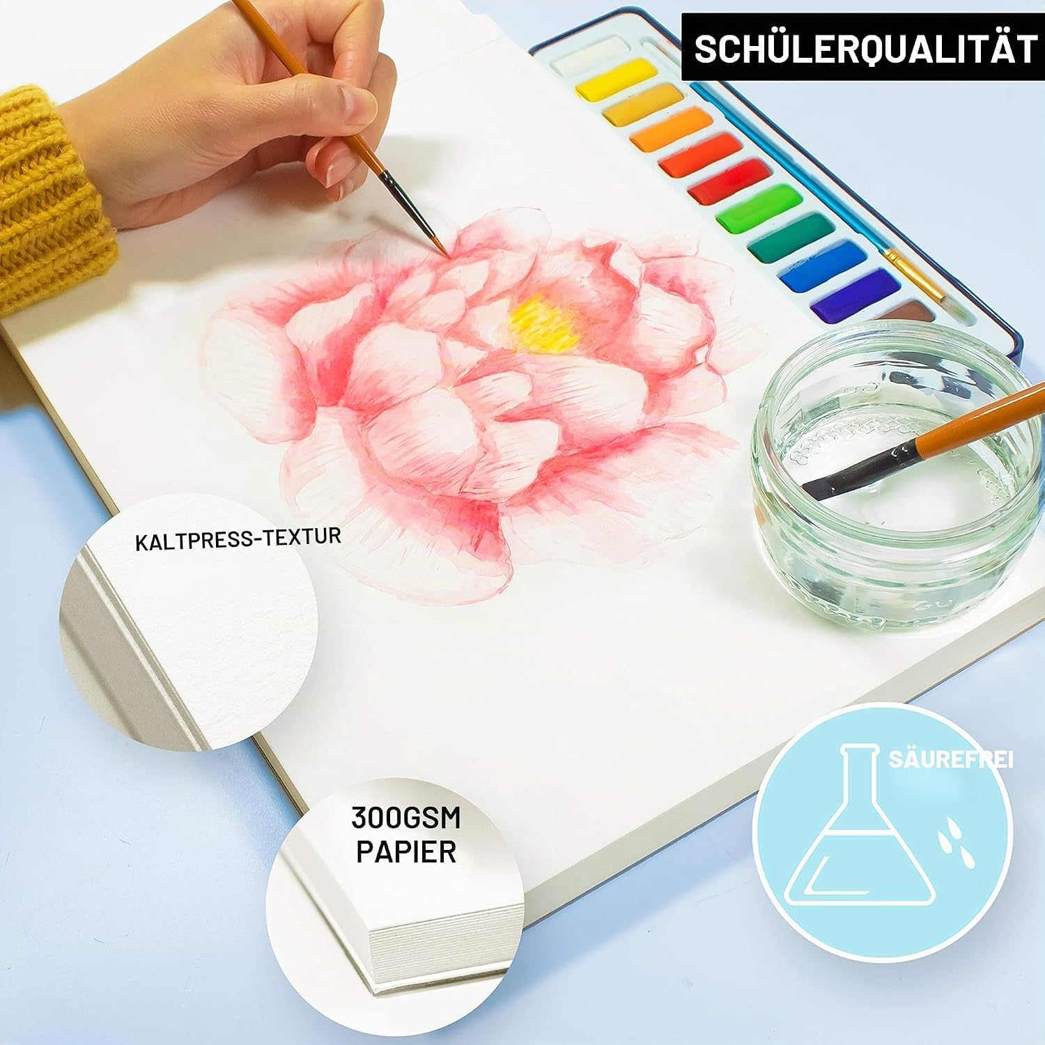 Detalle 2 de STATIONERY ISLAND Watercolour Paper A5 Pad 300gsm