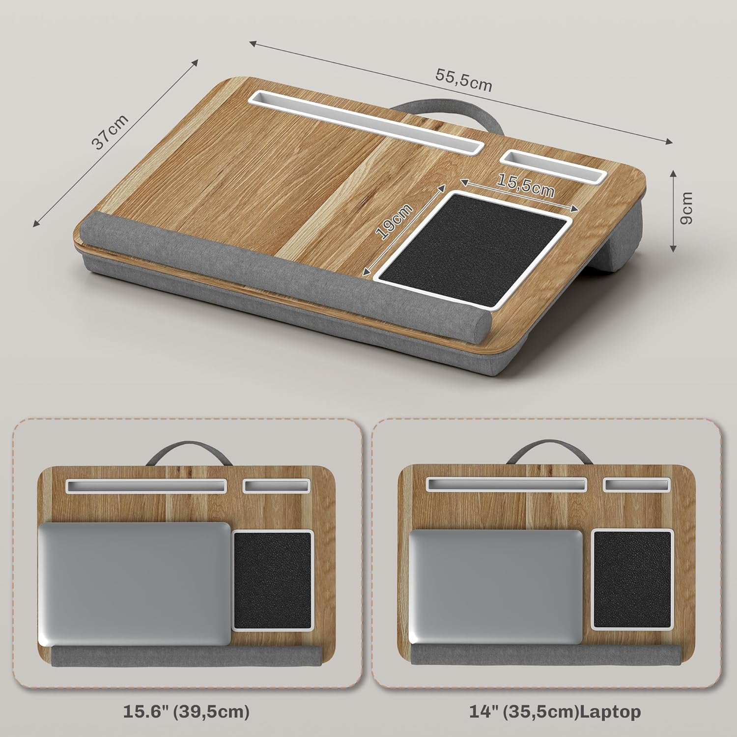 Thumbnail 6 de HOMCOM Support ordinateur lit 55,5 x 37 cm
