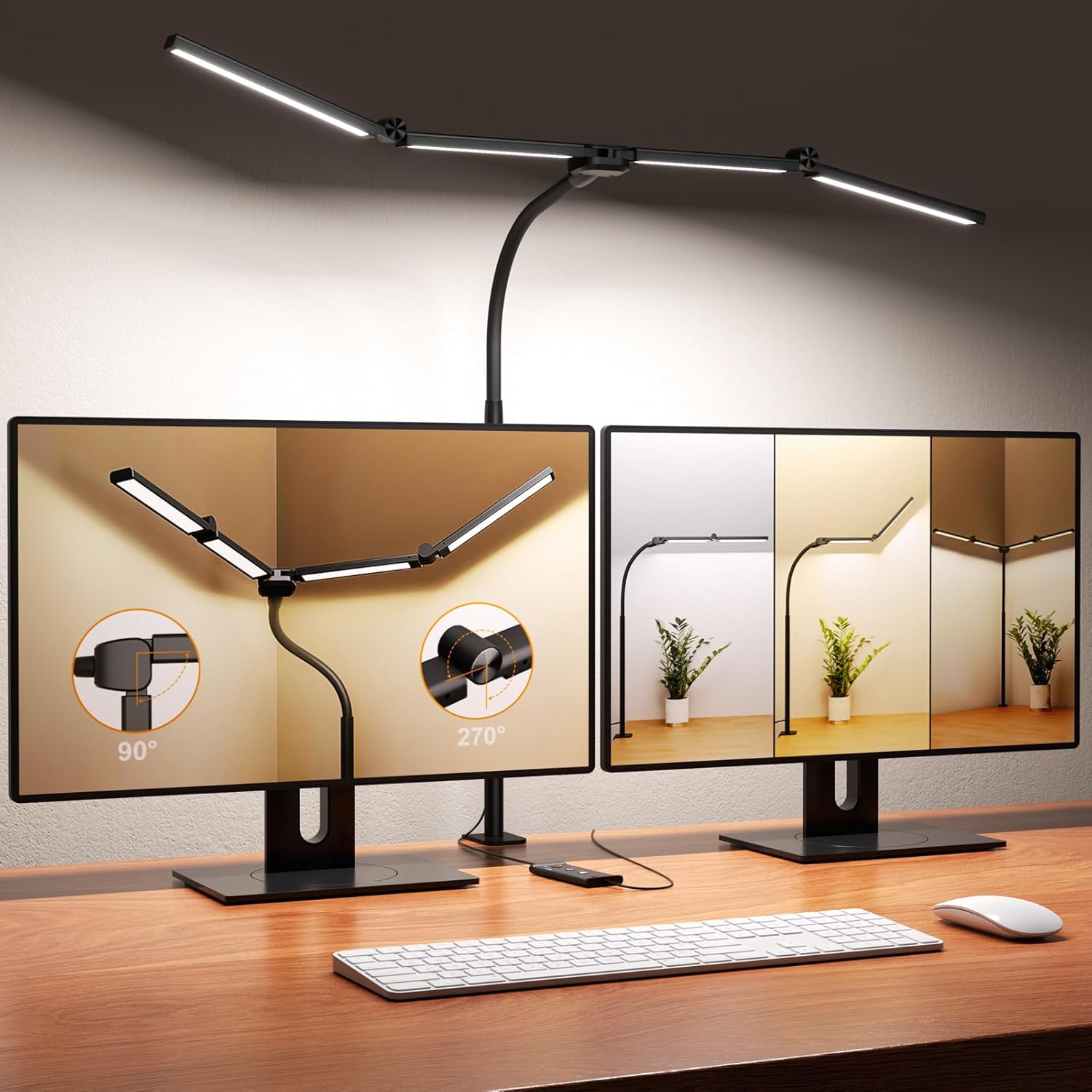 Thumbnail 6 de Kary Schreibtischlampe Led Dimmbar – 4-Lichtbalken, Klemmbar, Tageslichtlampe