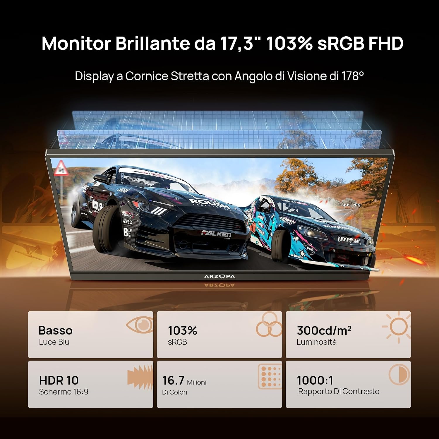 Thumbnail 1 de ARZOPA A1M monitor portatile 17,3