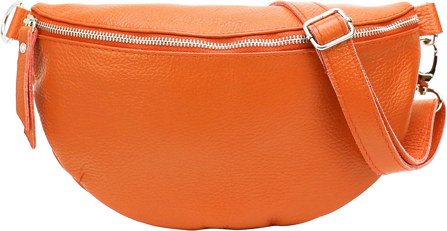 Detalle de SH Leder ® Lala G399: Marsupio unisex in vera pelle, 30 x 18 cm, perfetto per festival e viaggi