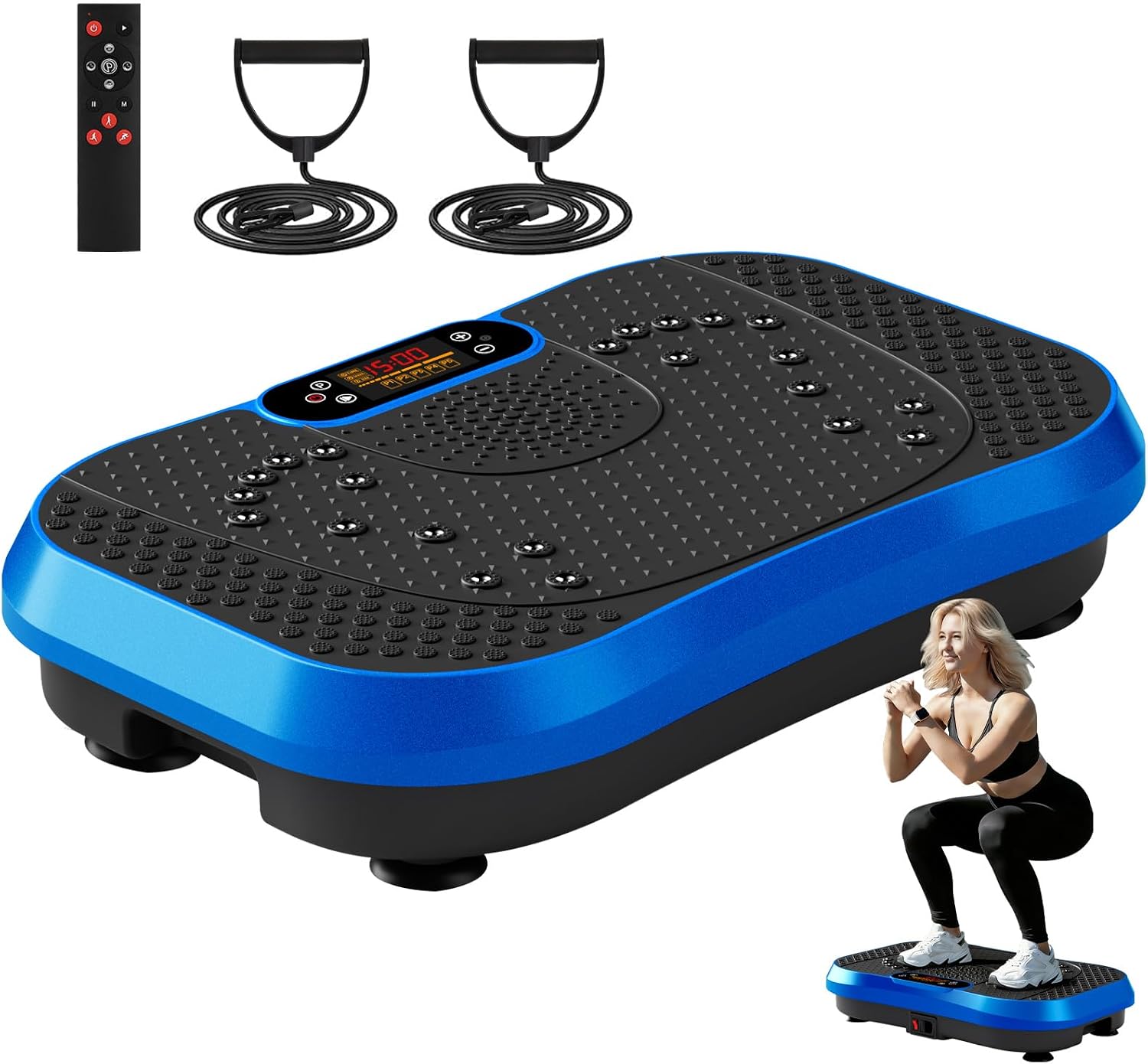 Detalle de SoftGym Vibration Plate Exercise Machine (Lymphatic Drainage & Full-Body Training) — 450 lb capacity