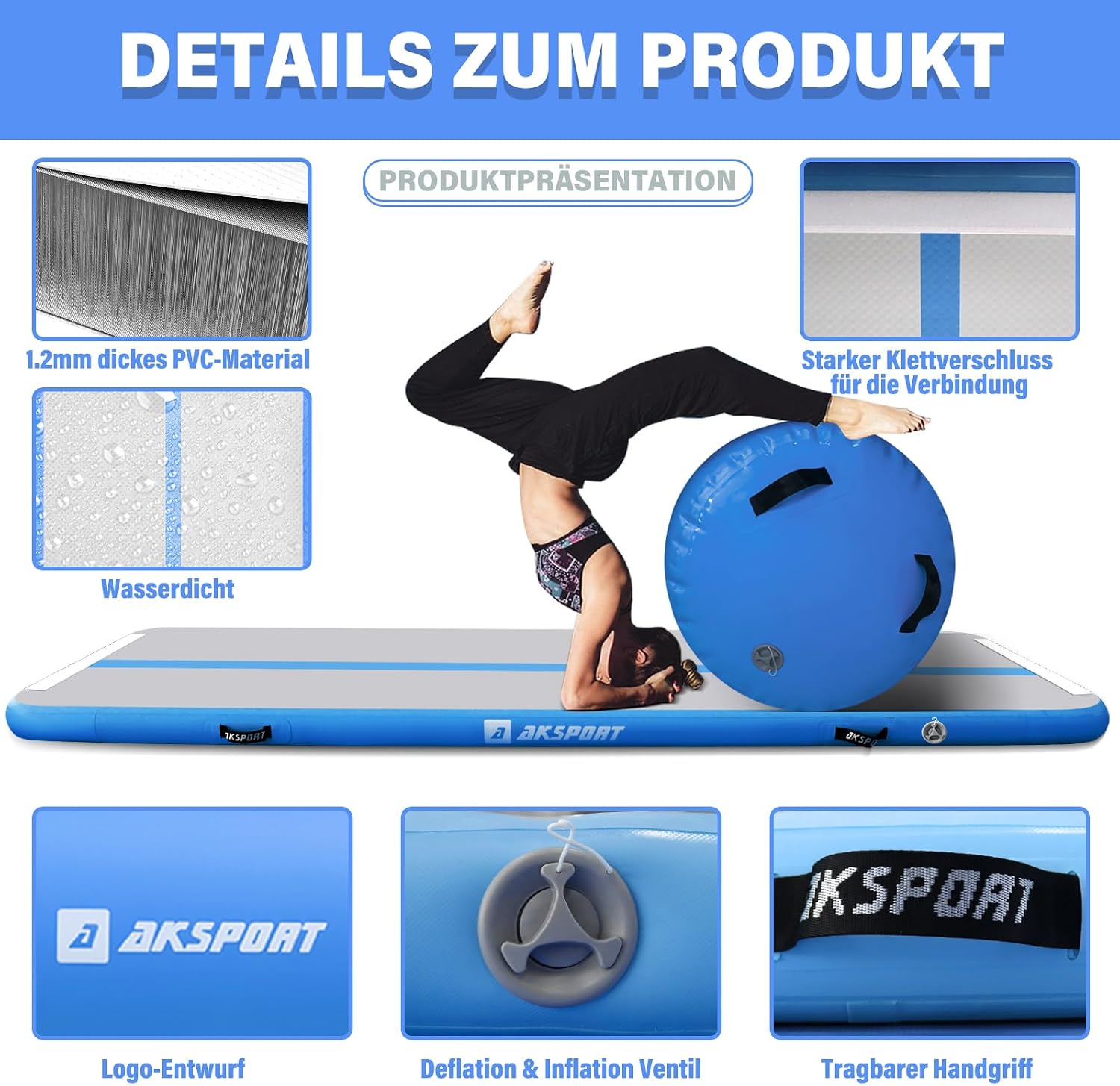 Thumbnail 2 de AKSPORT Airtrack Air Roll 3m