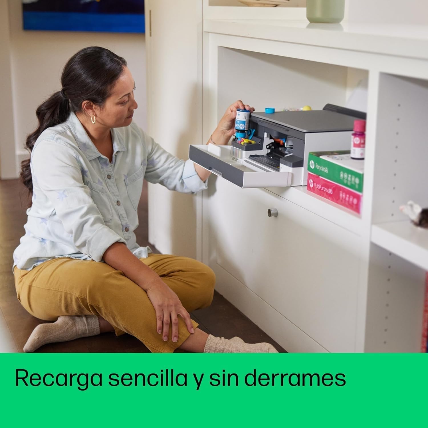 Detalle de HP Smart Tank 5105: Impresora multifunción 3 en 1 con gran depósito de tinta y Wi‑Fi
