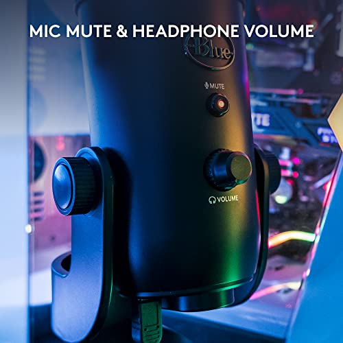 Thumbnail 9 de Logitech Creators Blue Yeti USB Microphone for PC & Mac (Blackout) with Blue VO!CE, 4 Pickup Patterns