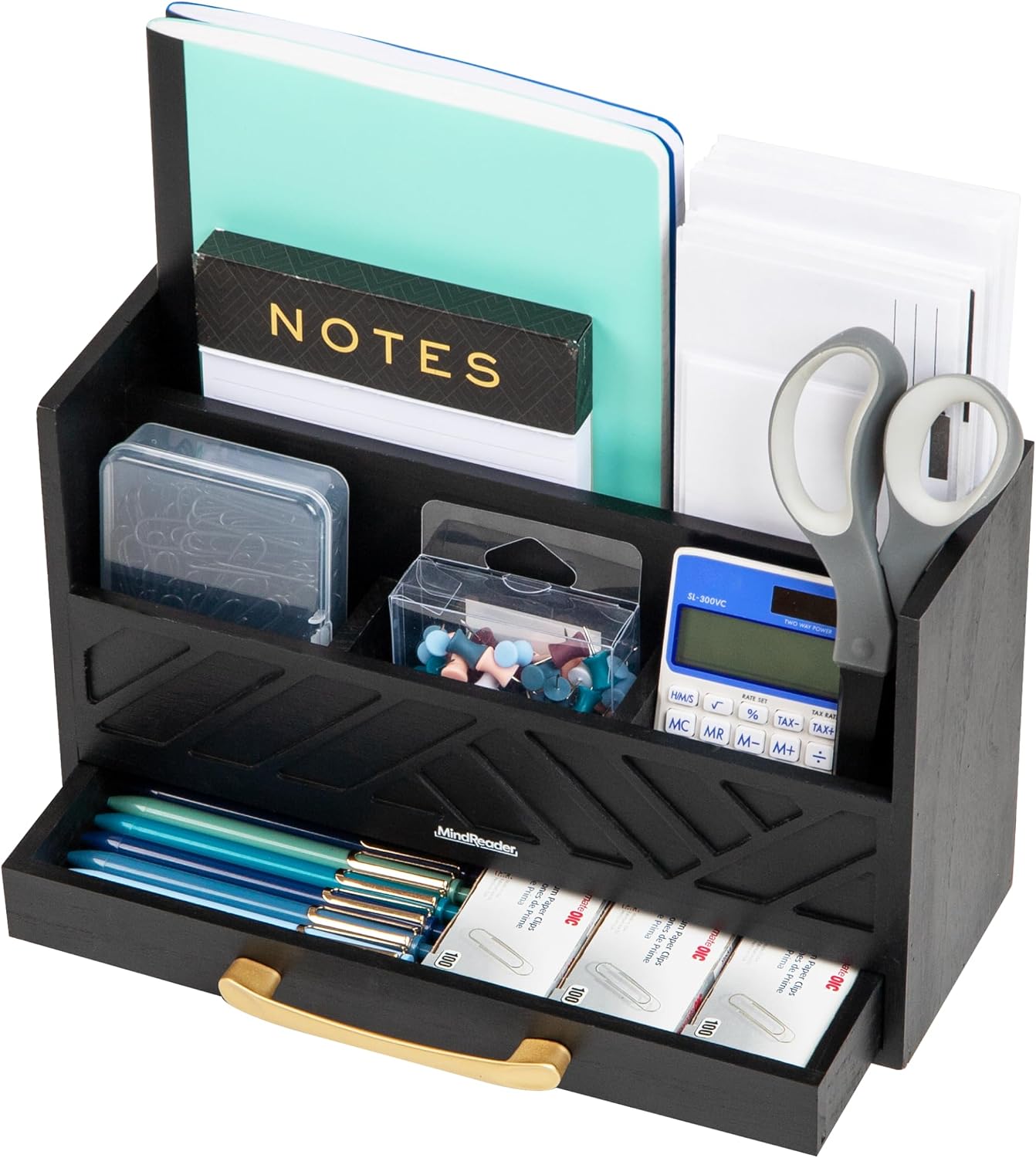 Detalle 2 de Mind Reader Desktop Organizer, 5-Compartment