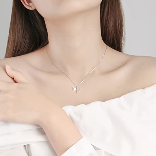 Thumbnail 5 de Collana con ciondolo libellula in argento Sterling 925 – Meissa, plissettata in oro rosa