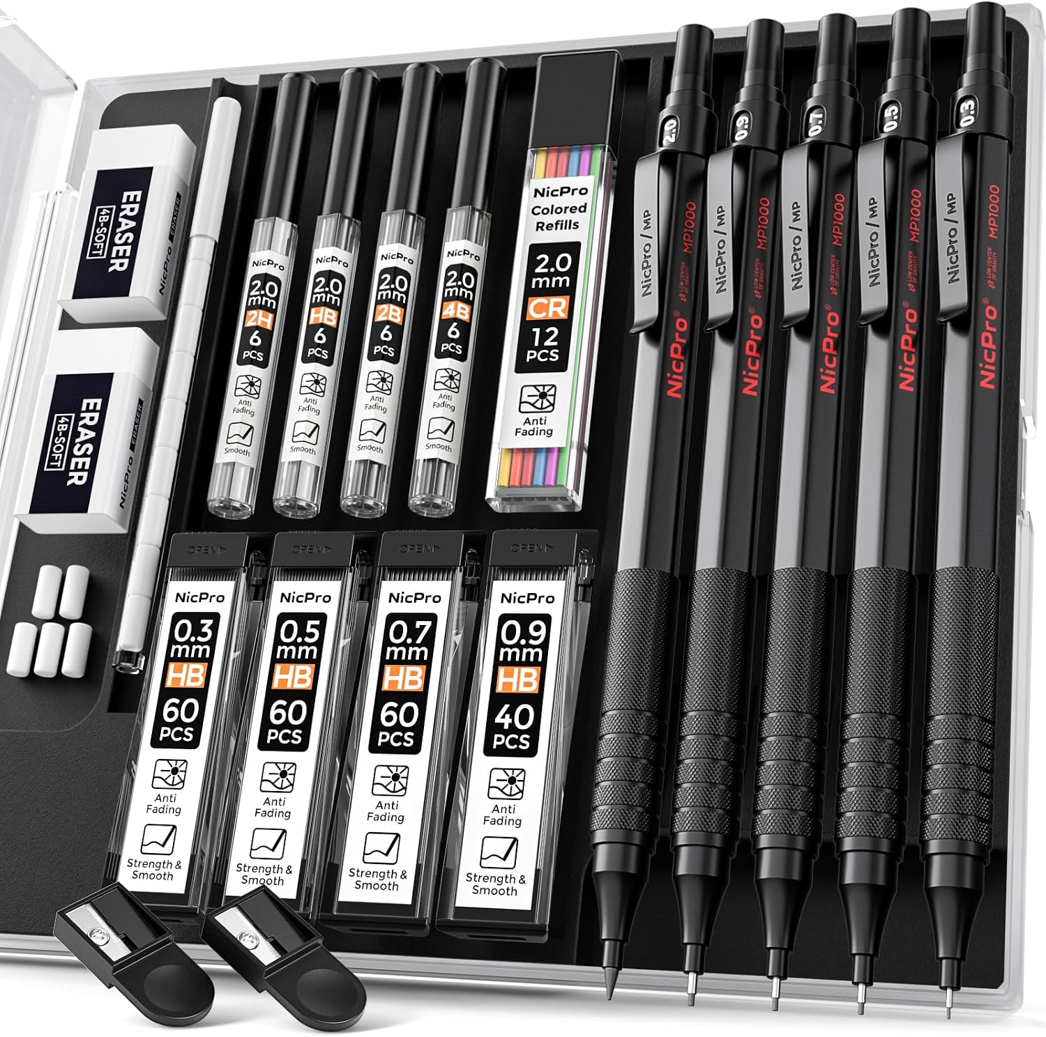 Detalle de Nicpro 5 Matite Meccaniche Metallo 5 misure ✏