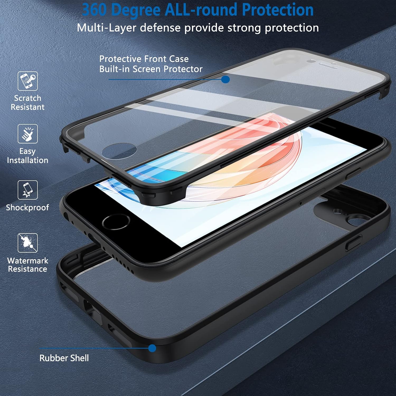 Detalle 2 de OWKEY iPhone SE Case 360° 4.7