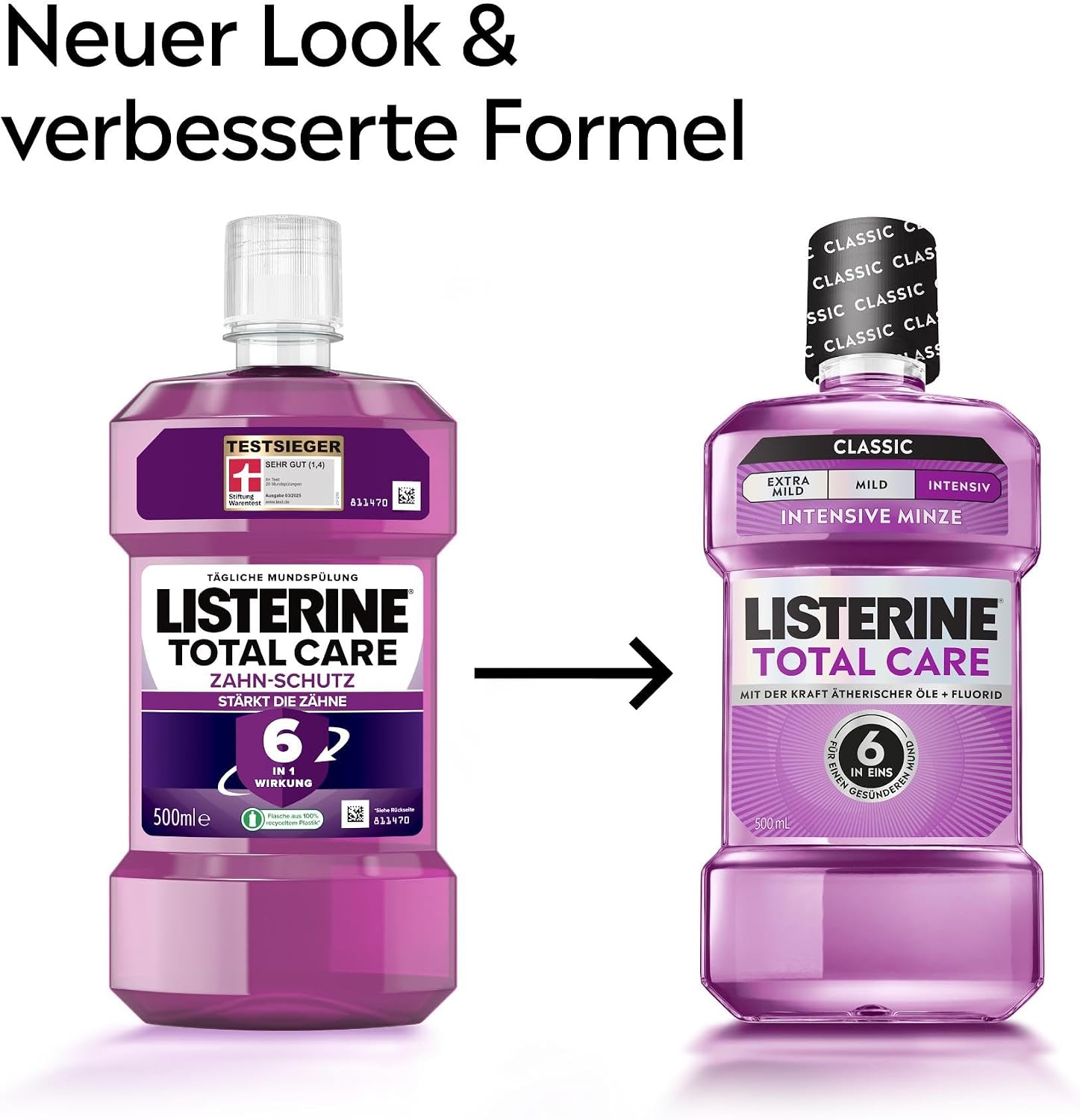 Detalle 2 de LISTERINE Total Care Mundspülung 6×500 ml für Kariesschutz 🦷
