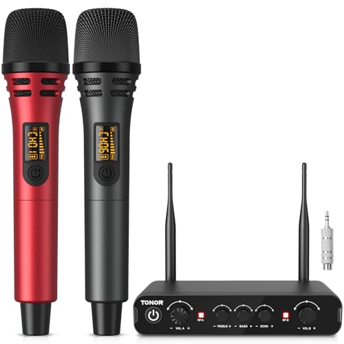 Detalle de TONOR TW350 Microfono Wireless Dinamico – Sistema professionale UHF a 60 m