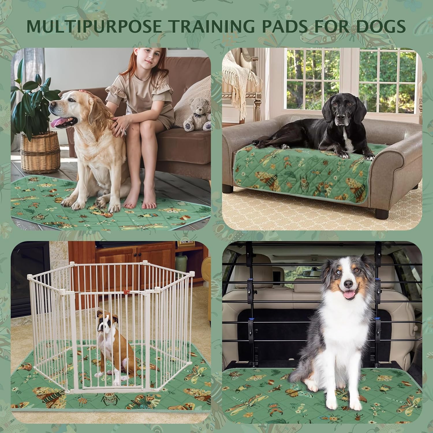 Thumbnail 6 de IEUUMLER Reusable Dog Training Pads (2 Pack) – Washable Puppy Pads, Multi-Layer, Waterproof & Non-Slip